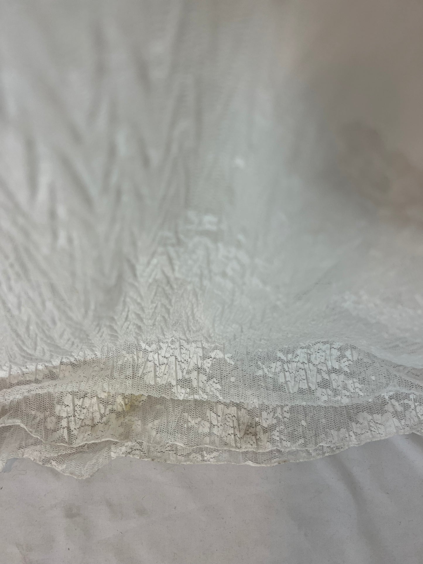 NAME THE BRAND. Vestido blanco encaje T.s