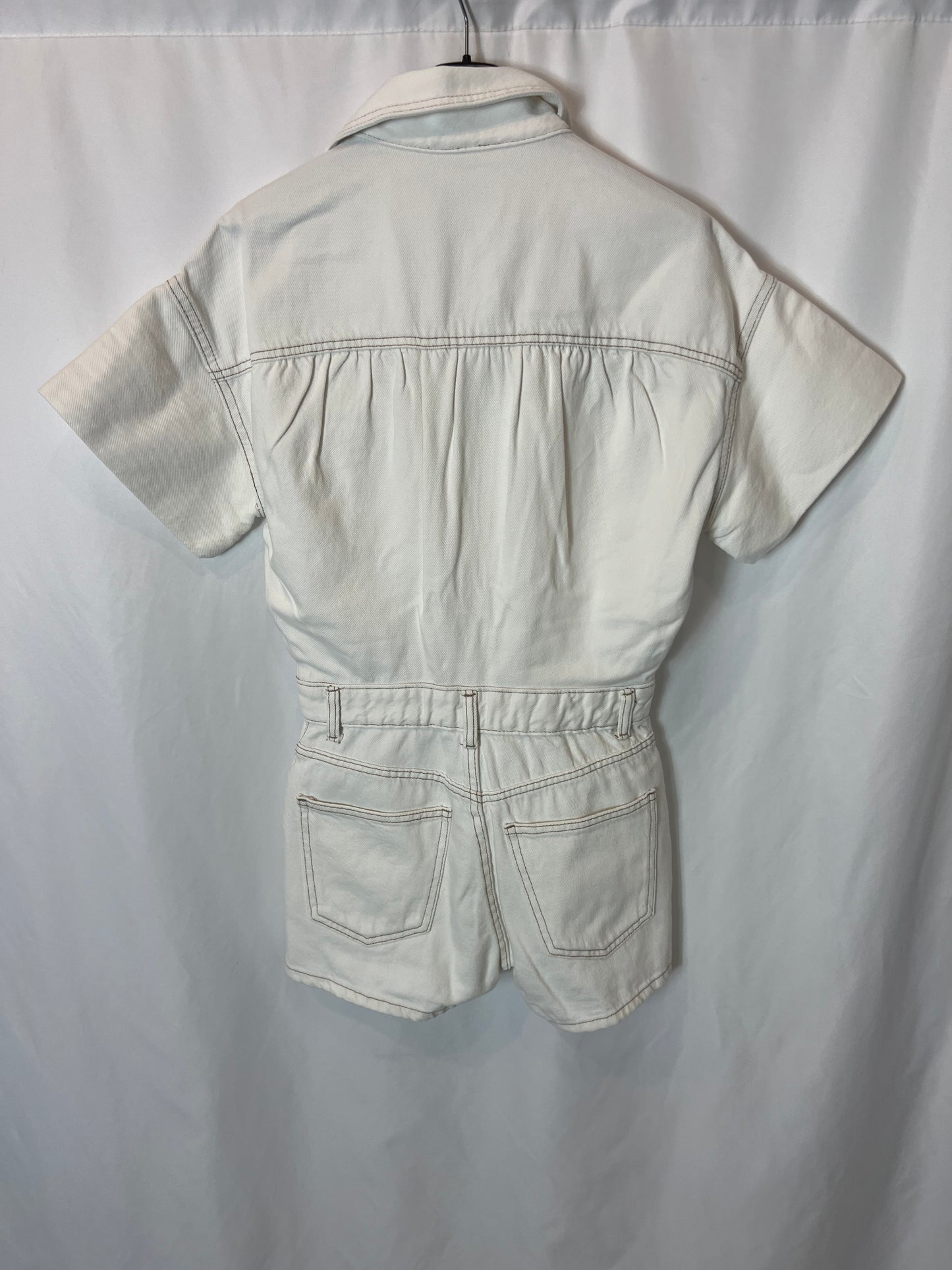 ZARA. Mono blanco denim T.xs