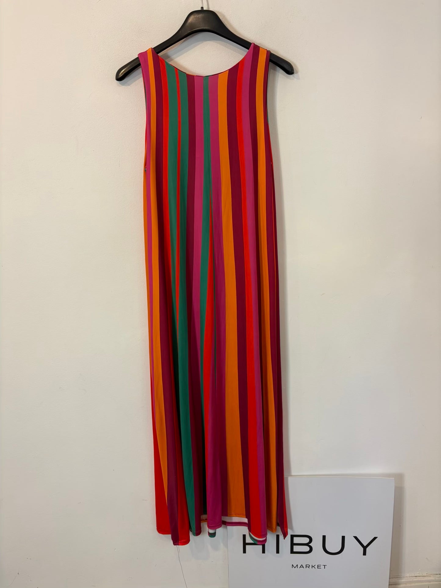 Vestido largo punto elástico colores