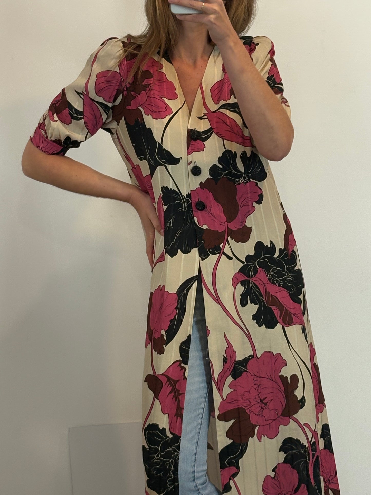 BOLFATE. Blusa larga estampada