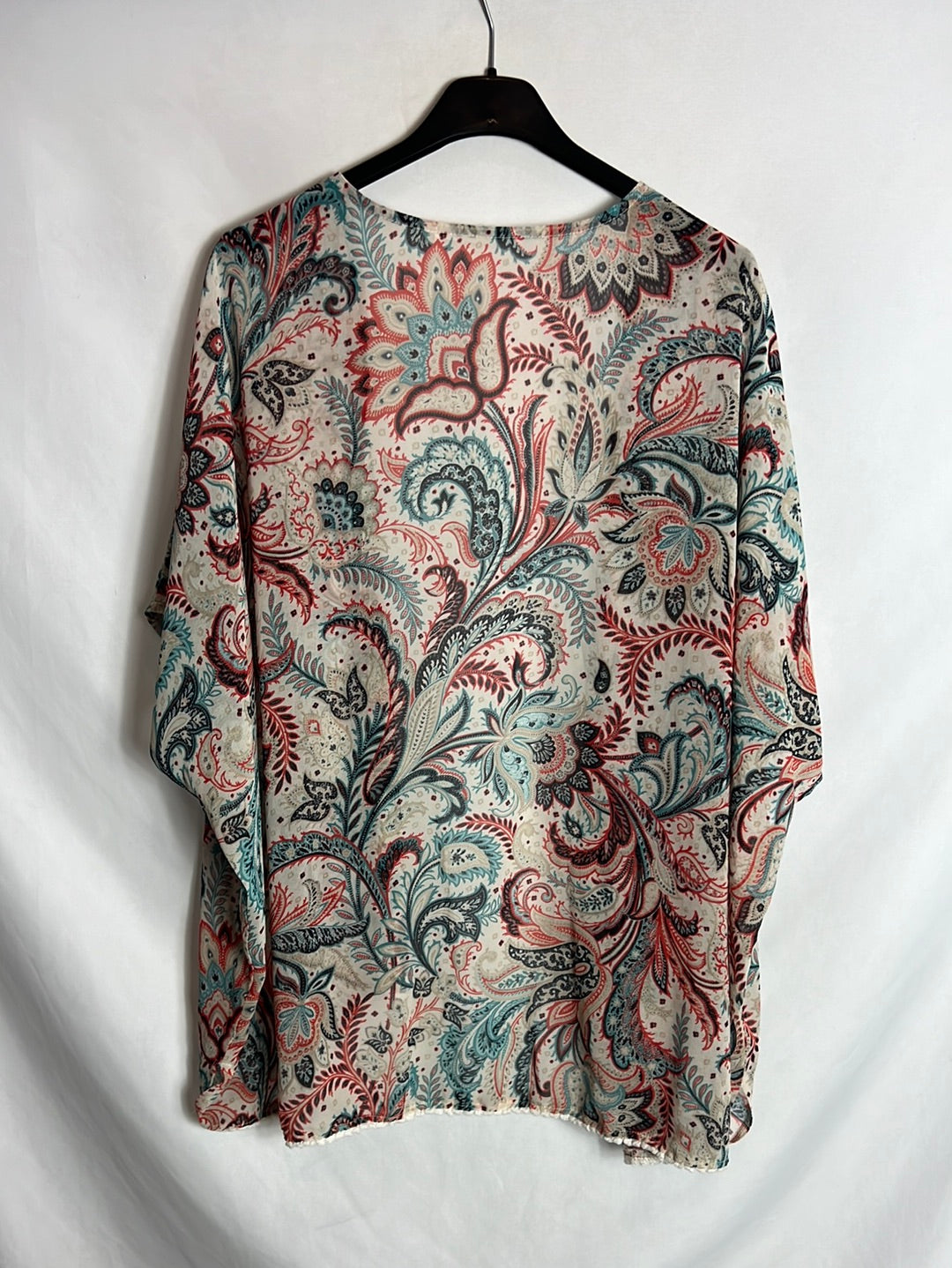 LEFTIES. Kimono fluido estampado. T M