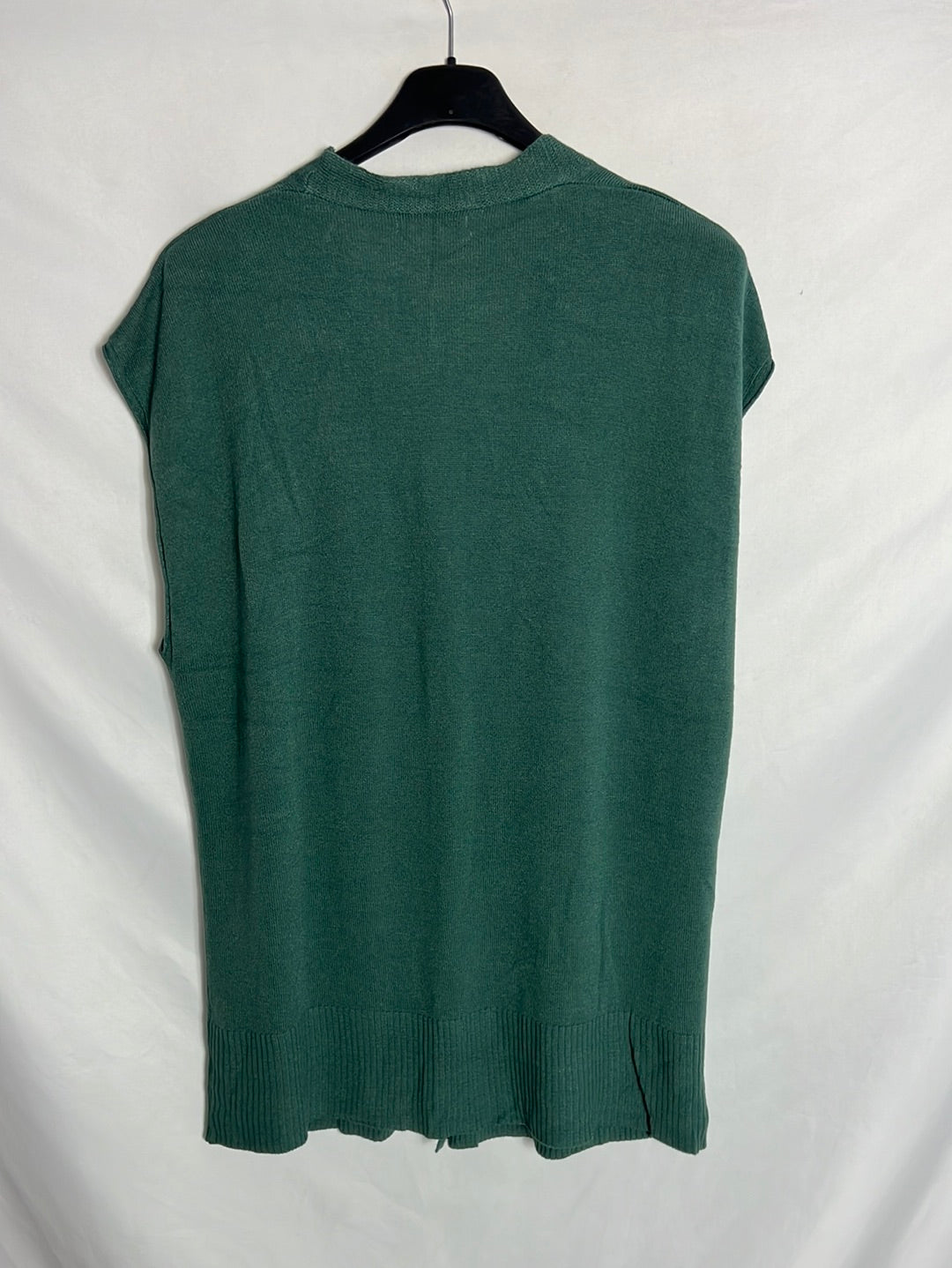 RENATTA&GO. Chaleco verde abotonado. TU (m)