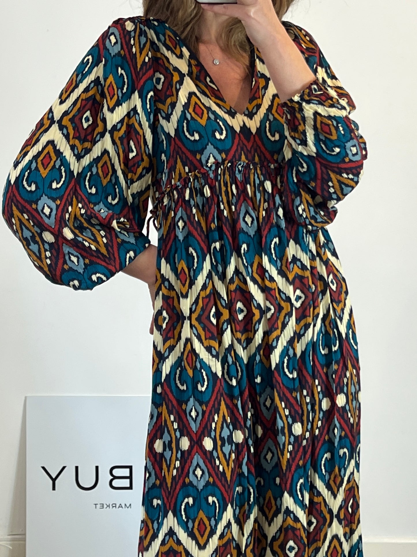 SÉZANE. Vestido largo estampado colores. T 36