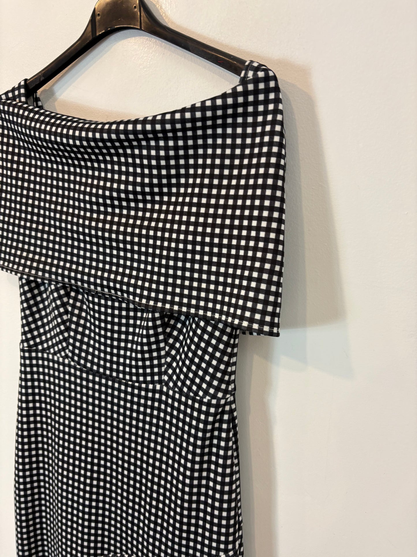 COOSY. Long stretch gingham dress. TS