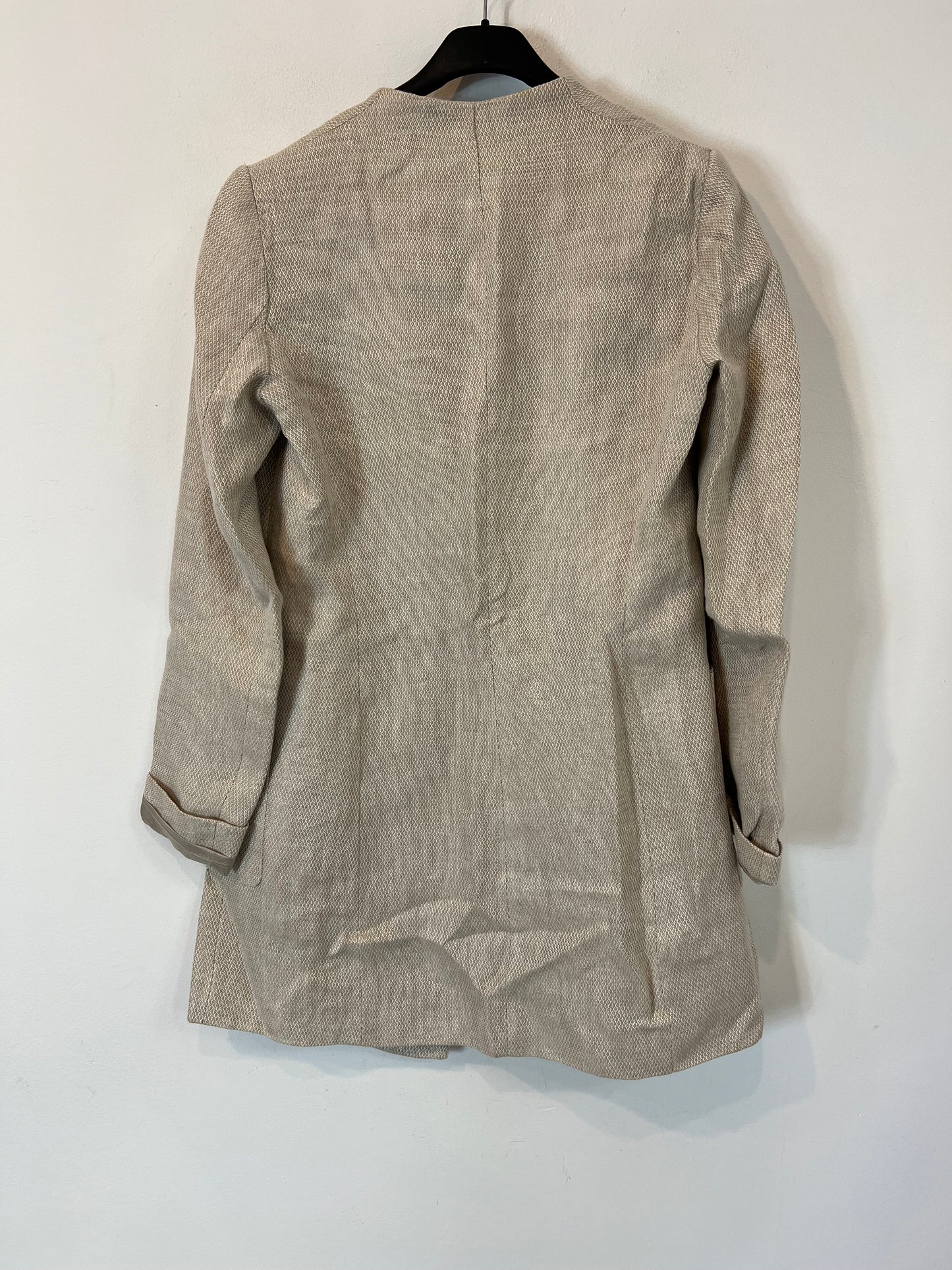 ZARA. Blazer beige textura T.s