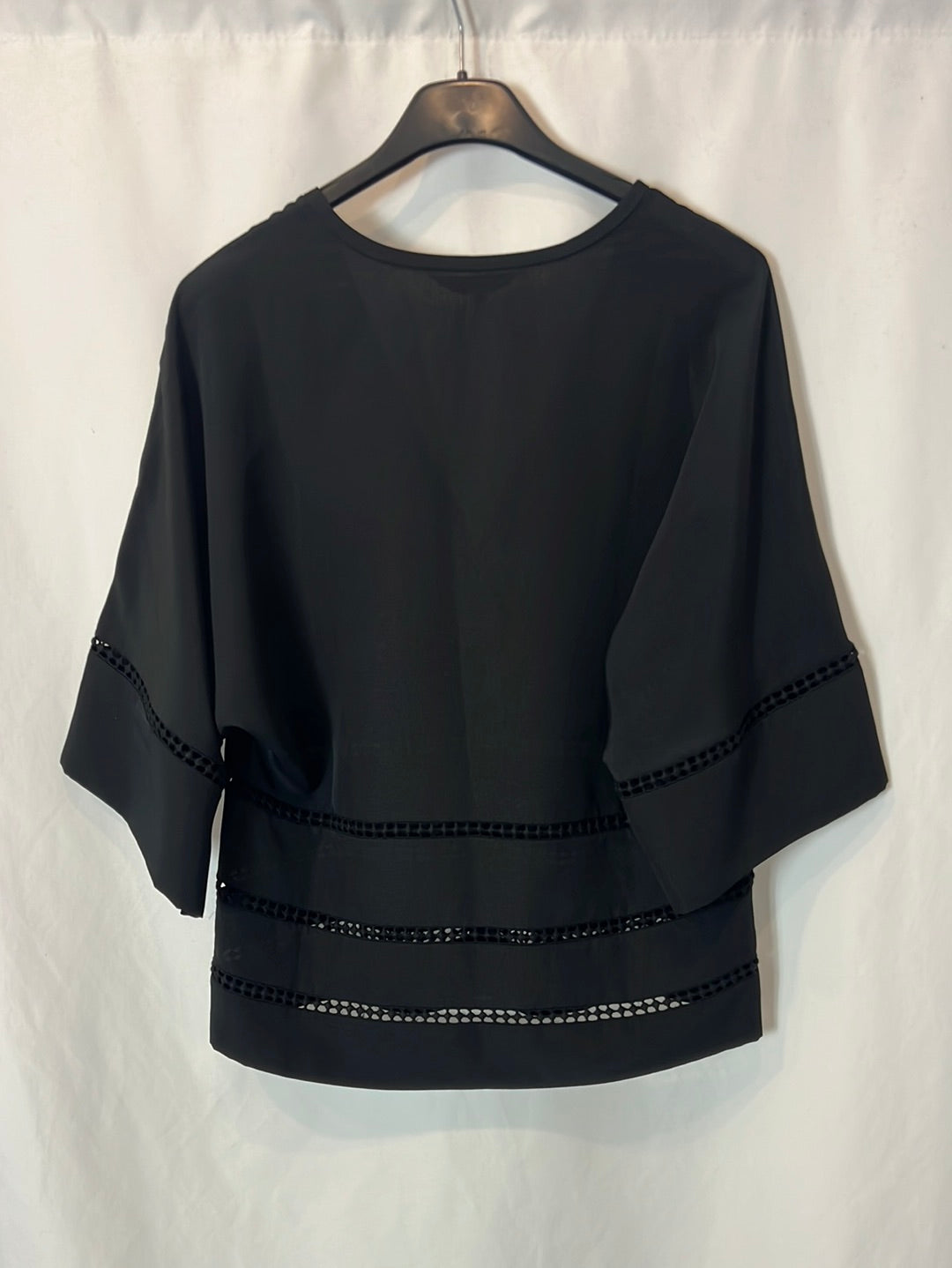 IRO. Black perforated blouse. T 34