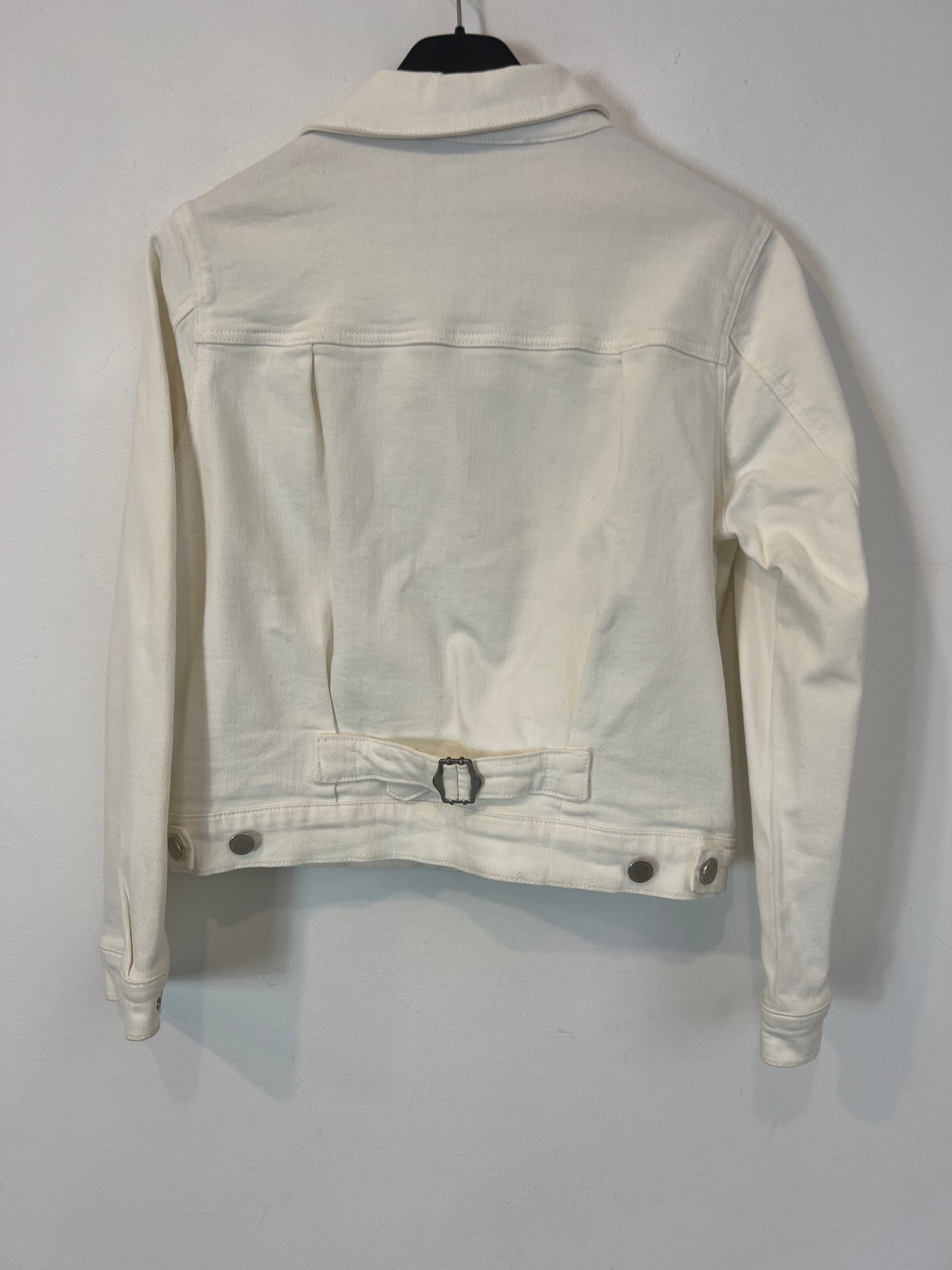 COMPTOIR DES COTONNIERS. Chaqueta denim blanca bolsillo. T 38 (s/m)