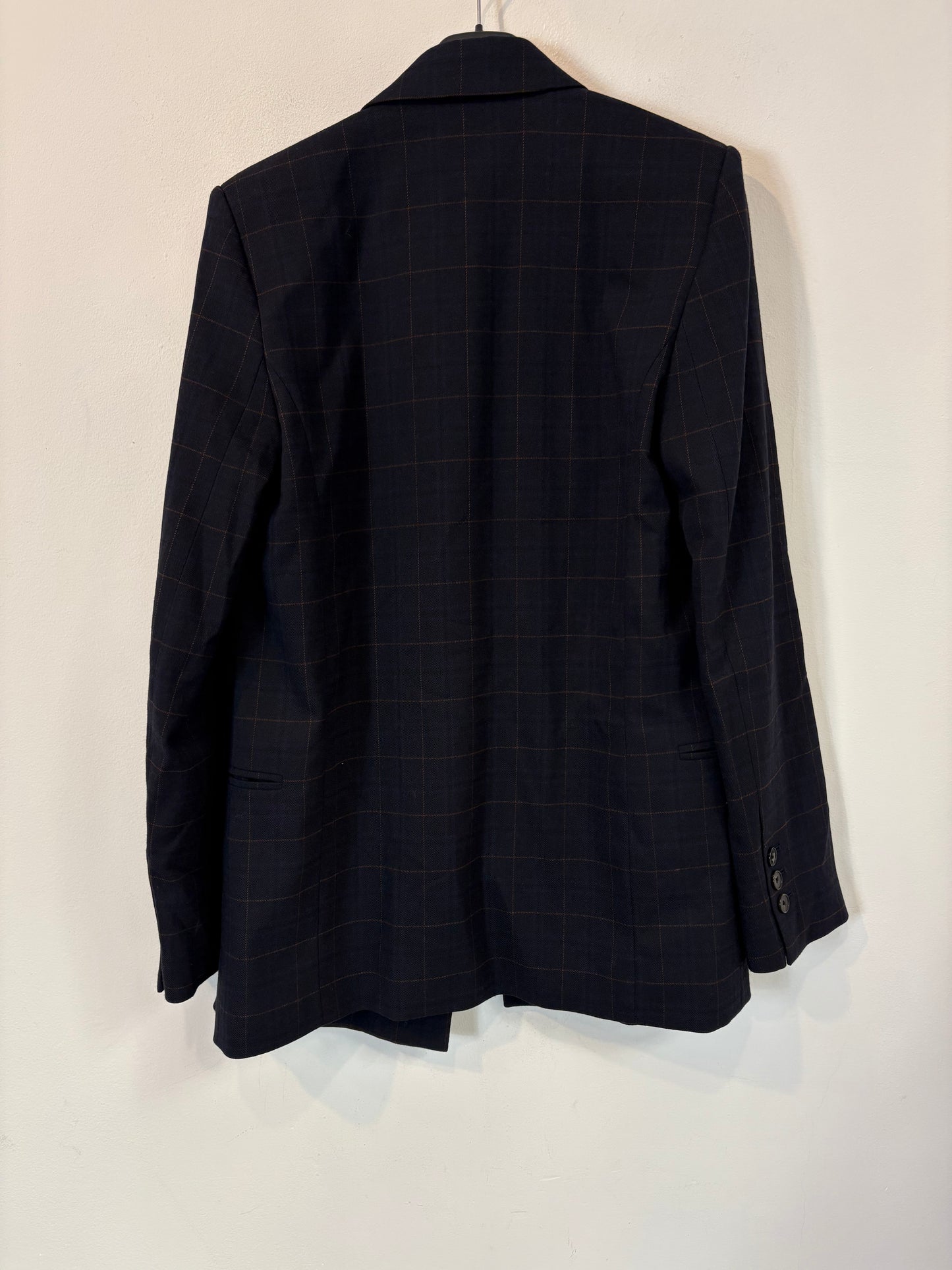 ZARA. Blazer azul marino cuadros