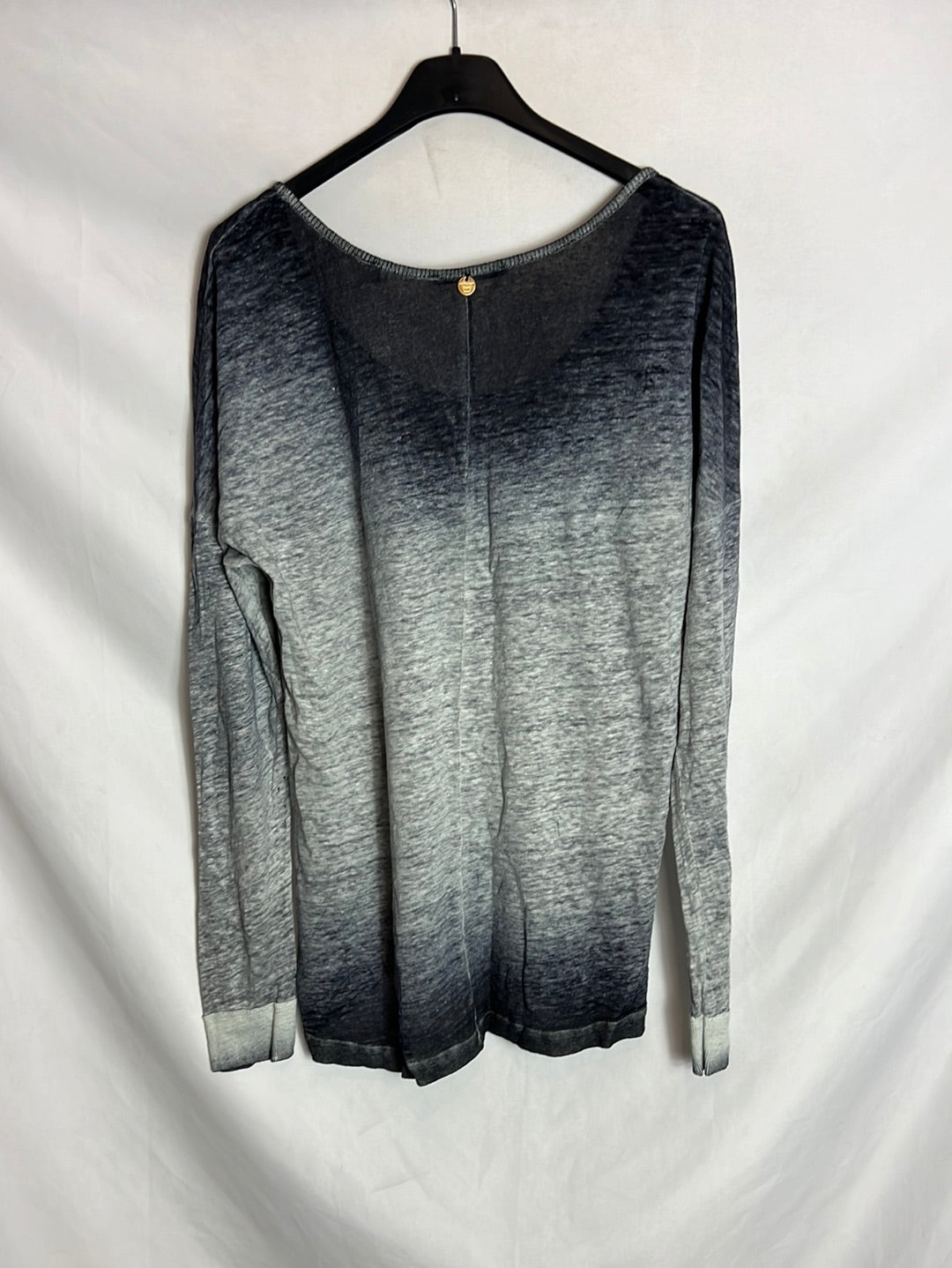 RICH&ROYAL. Camiseta manga larga Lino efecto desgastado. T S