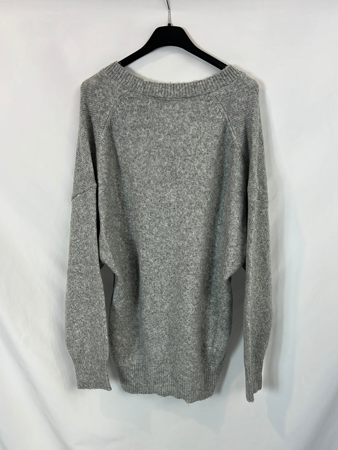 ZARA. Jersey gris jaspeado. T S