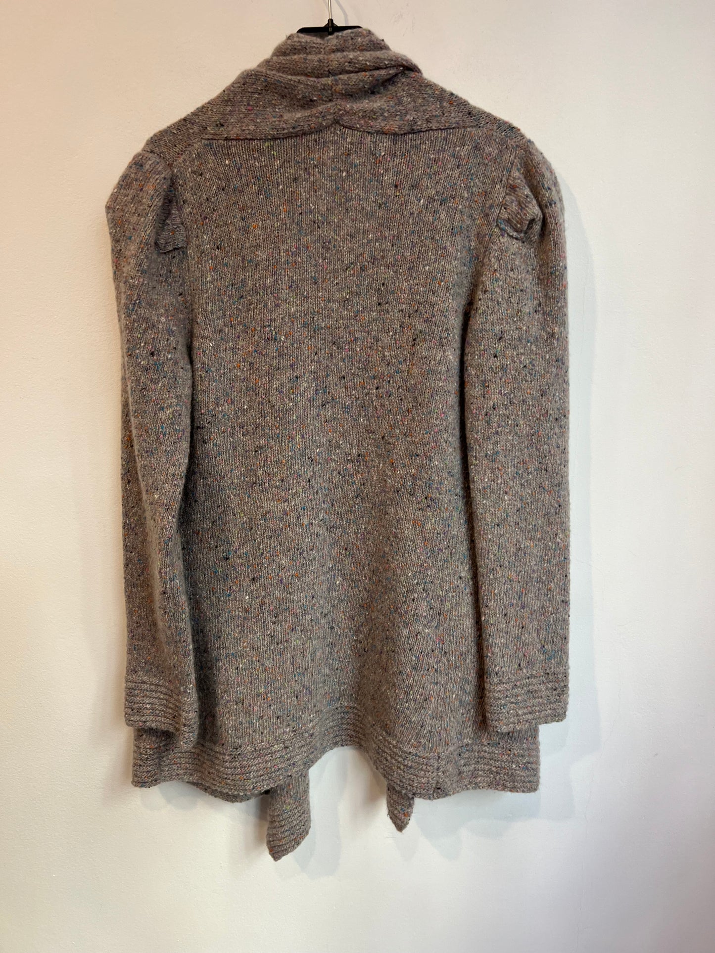 SITA MURT. Cárdigan gris jaspeado colores. T M