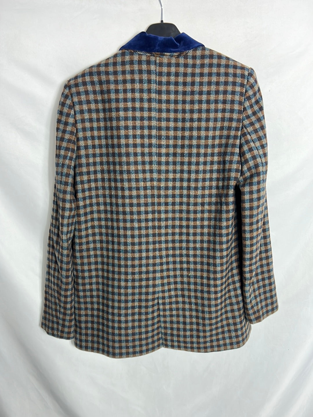 BYAN. Blazer lana cuadros y terciopelo . T M