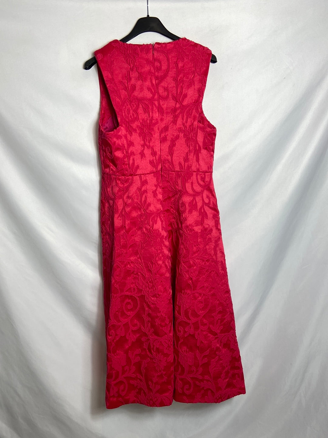 TRUCCO. Vestido midi rosa textura T. S