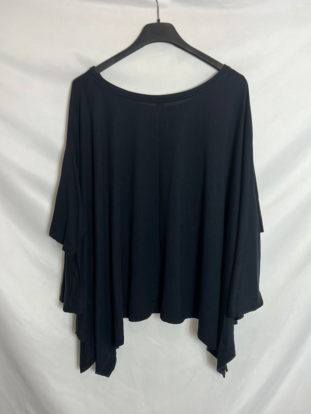 COS. Blue fluid cape-effect top. TS