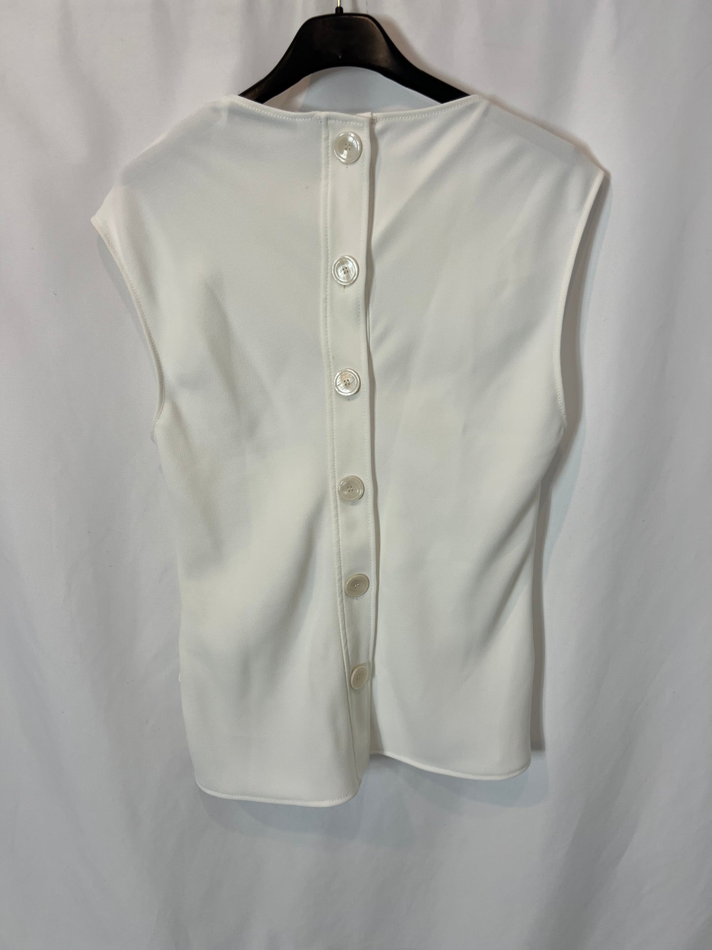 ZARA. Top blanco abotonado espalda T.s