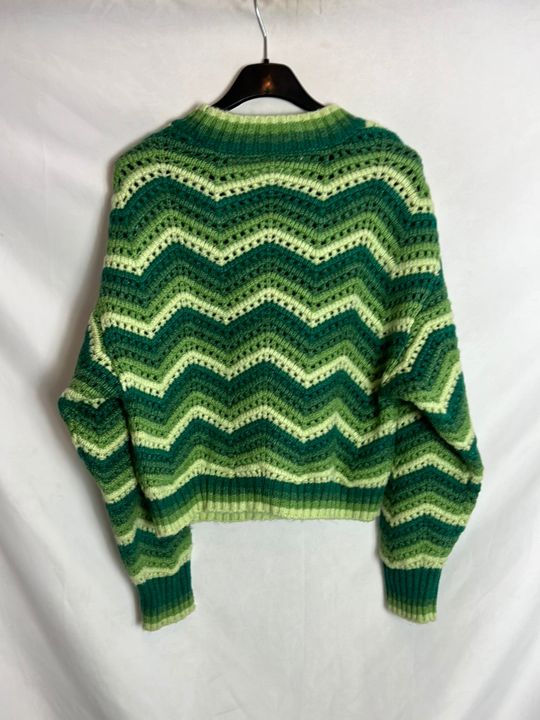 MANGO. Jersey tonos verdes. T S