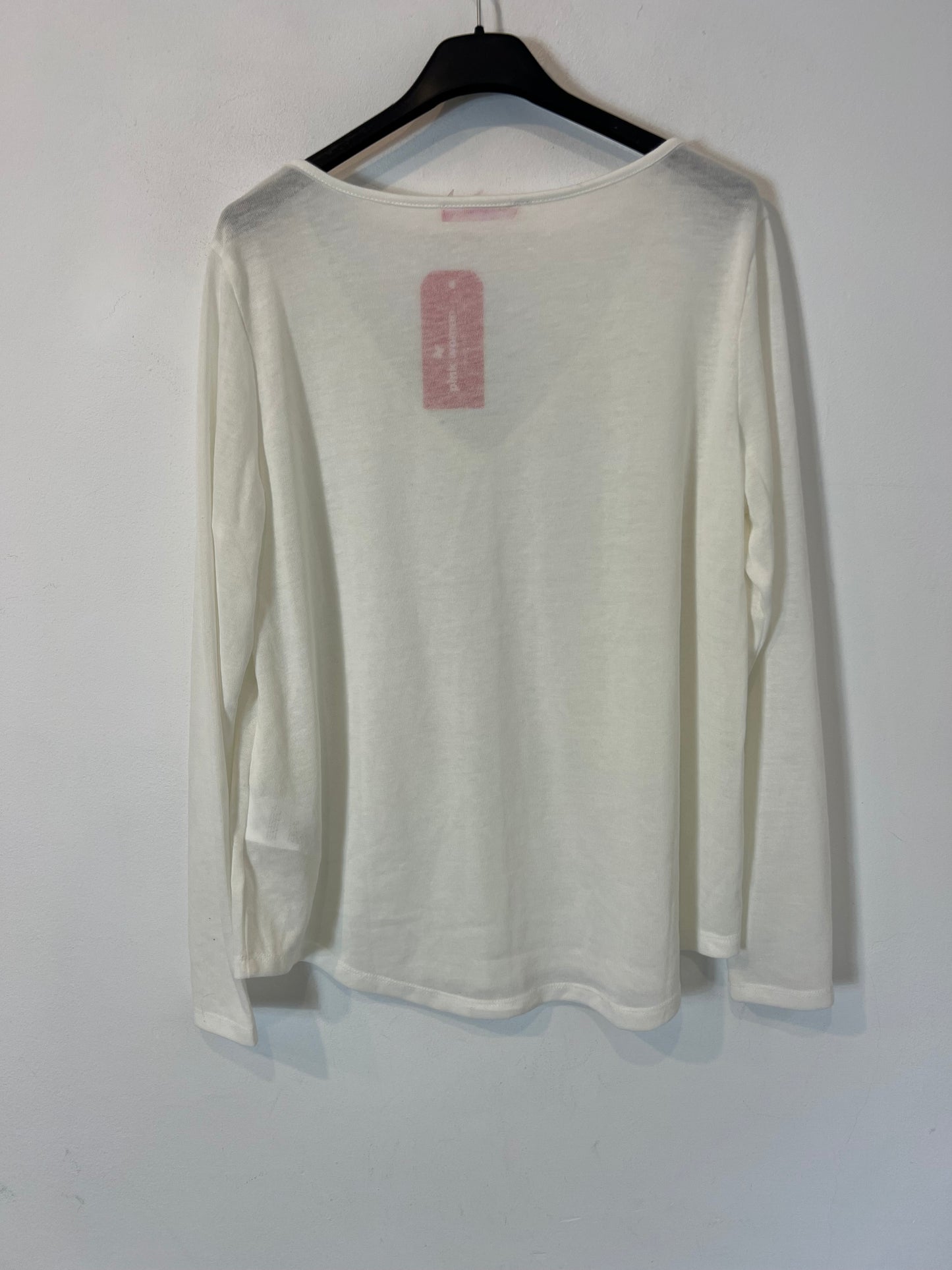 PINK WOMAN. jersey fino blanco T.l