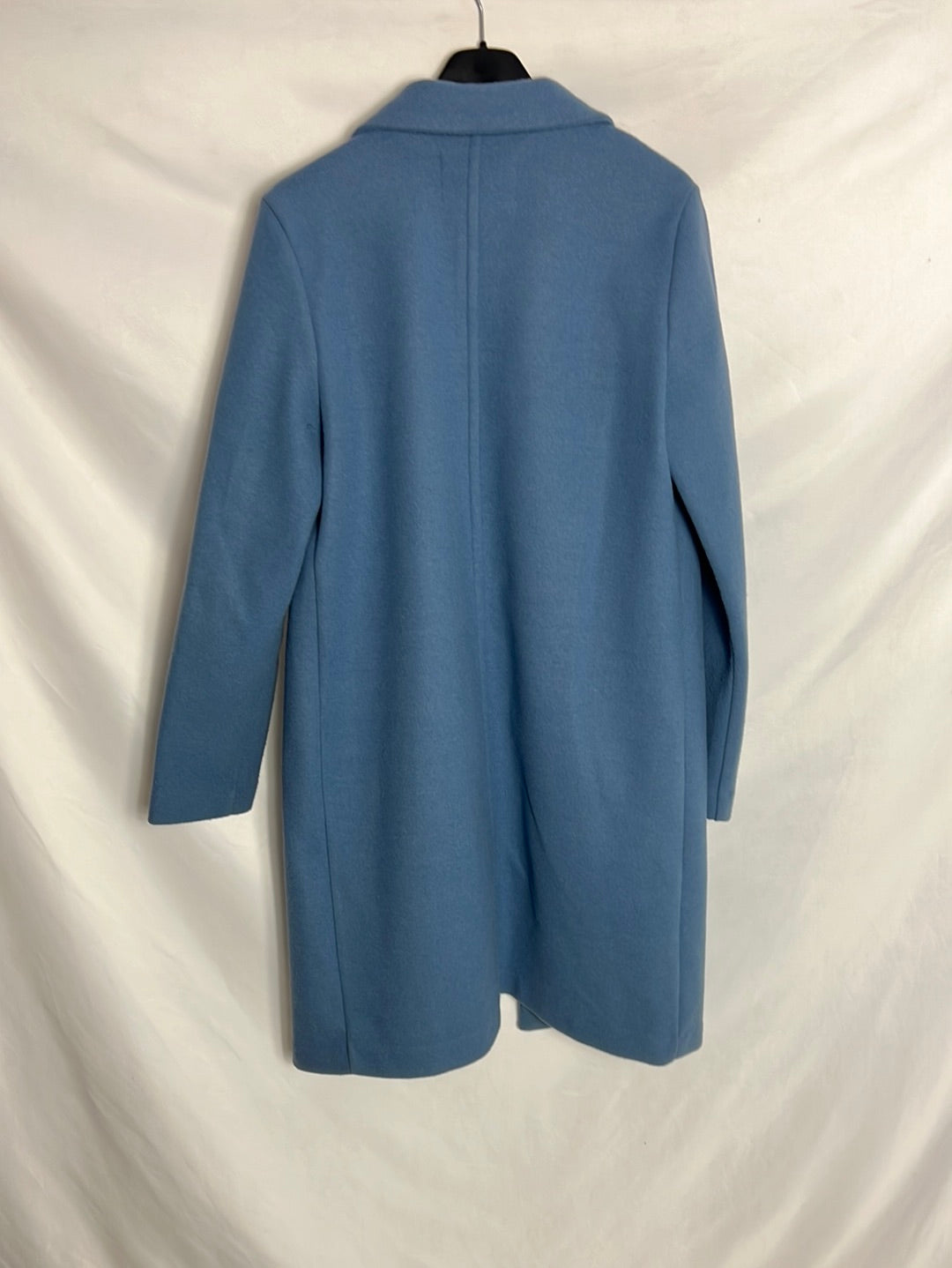 STRADIVARIUS . Abrigo paño azul . T S