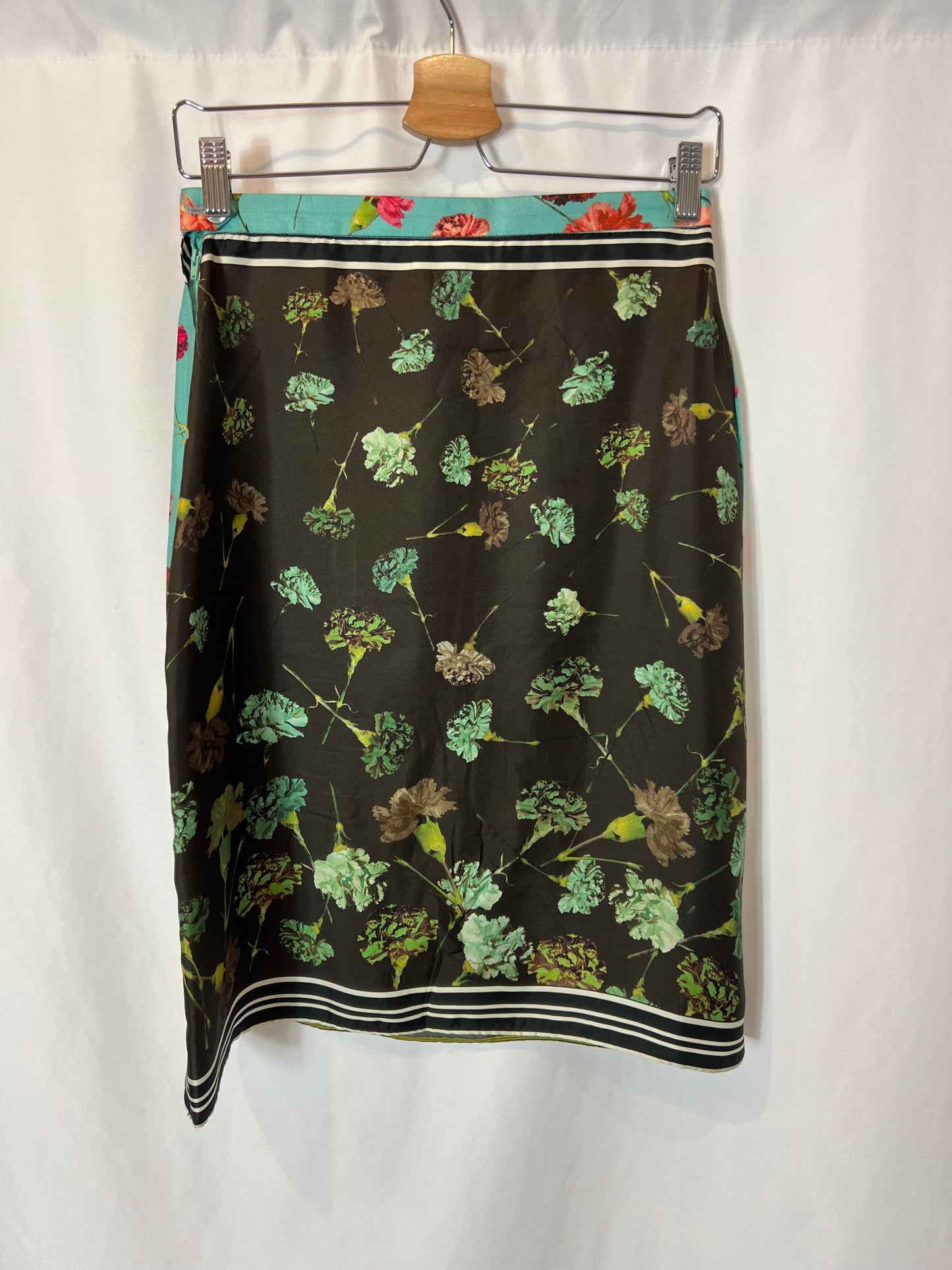 PAUL SMITH. Floral silk skirt S.42(36)