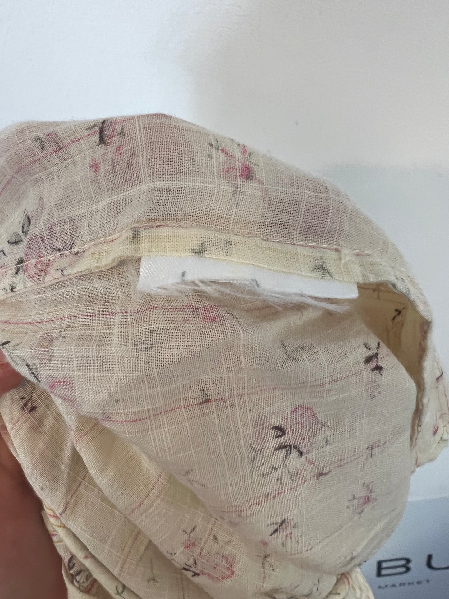 BA&SH. Top beige flores T.1(S)