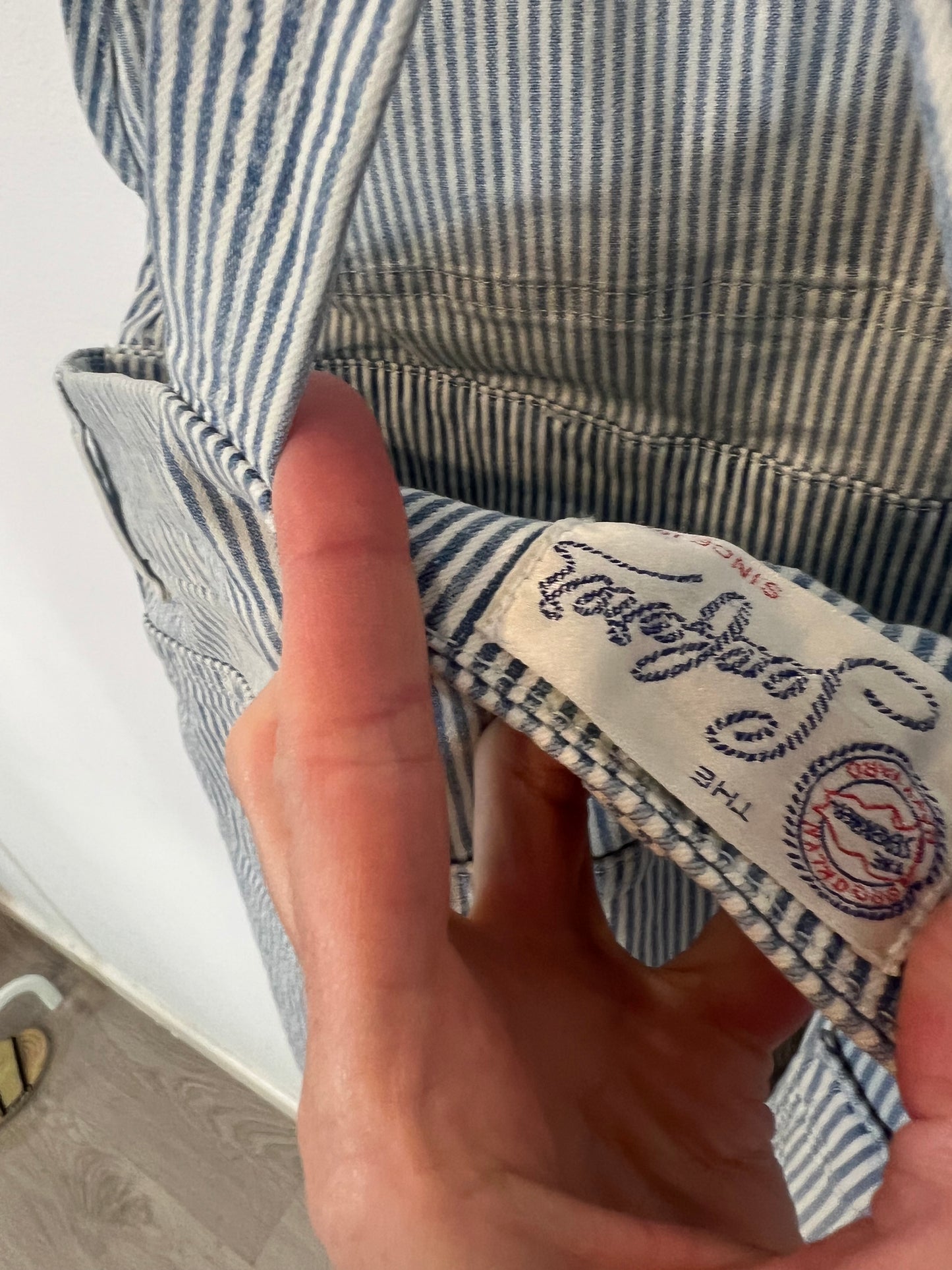 SEAFARER. Peto denim rayas T.36