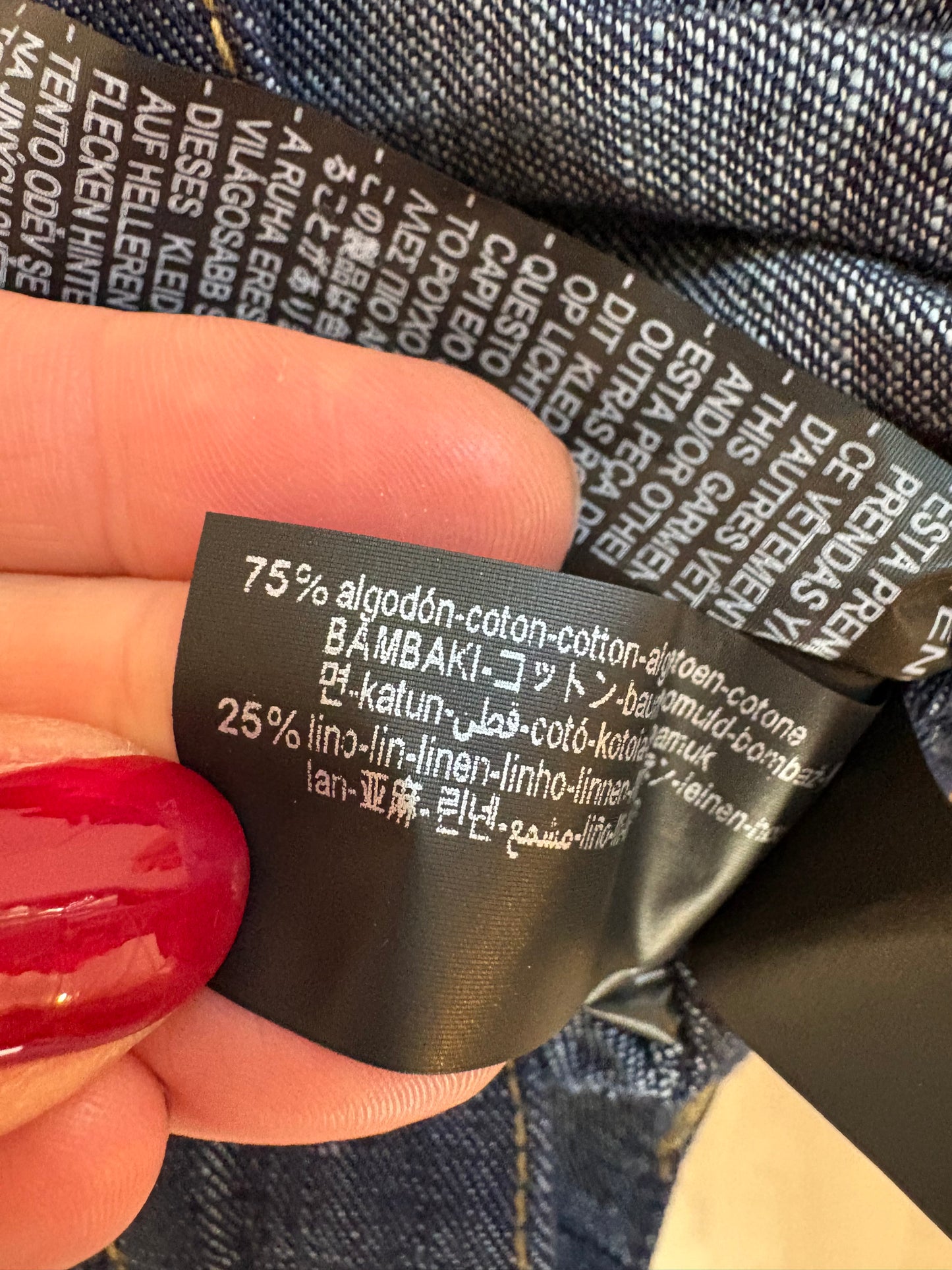 ZARA. Denim pata ancha fluido