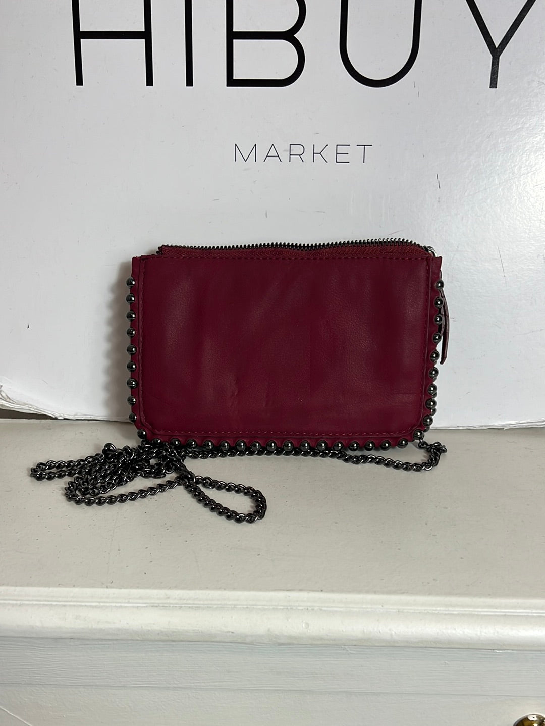 ZARA. bolso mini rosa tachuelas
