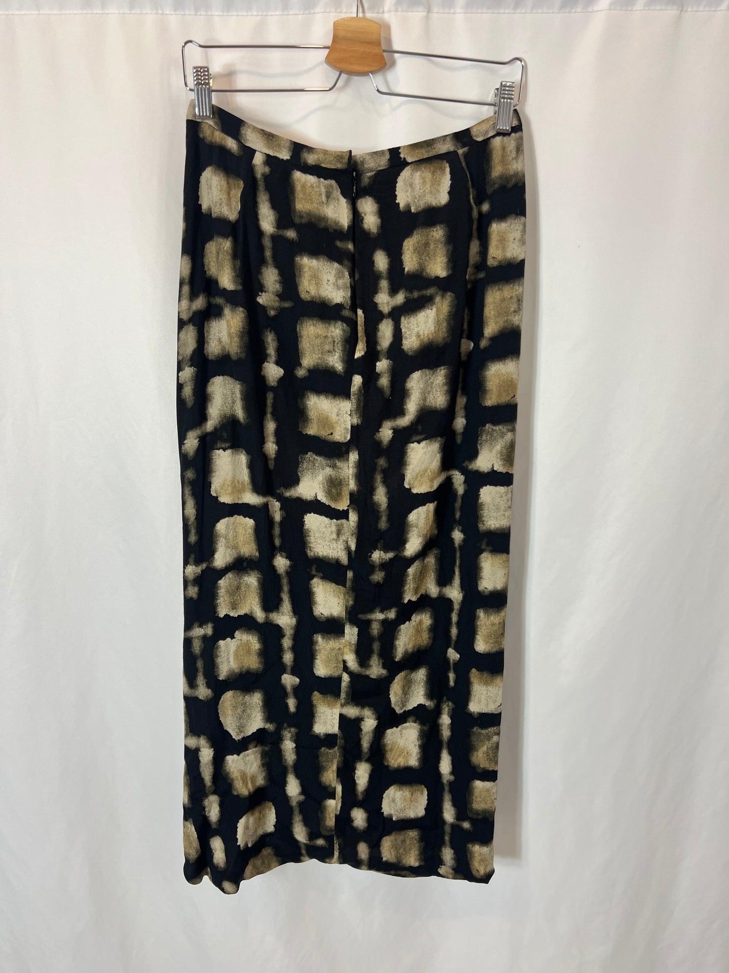 ZARA. Falda midi estampada efecto pareo. T S