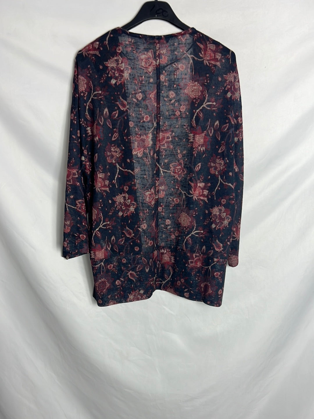 ONLY. Kimono azul textura estampado. T M