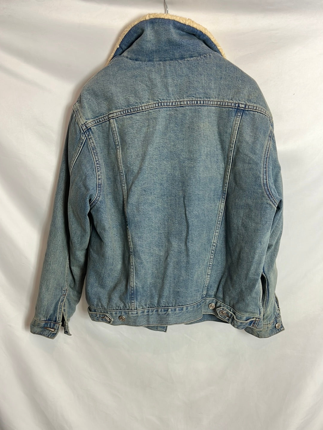 TOPSHOP. Shearling denim jacket. T 38