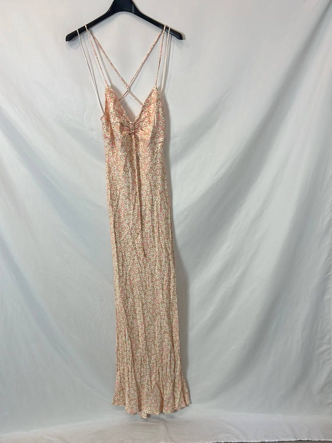 ZARA. Long pink floral dress Ts – Hibuy market