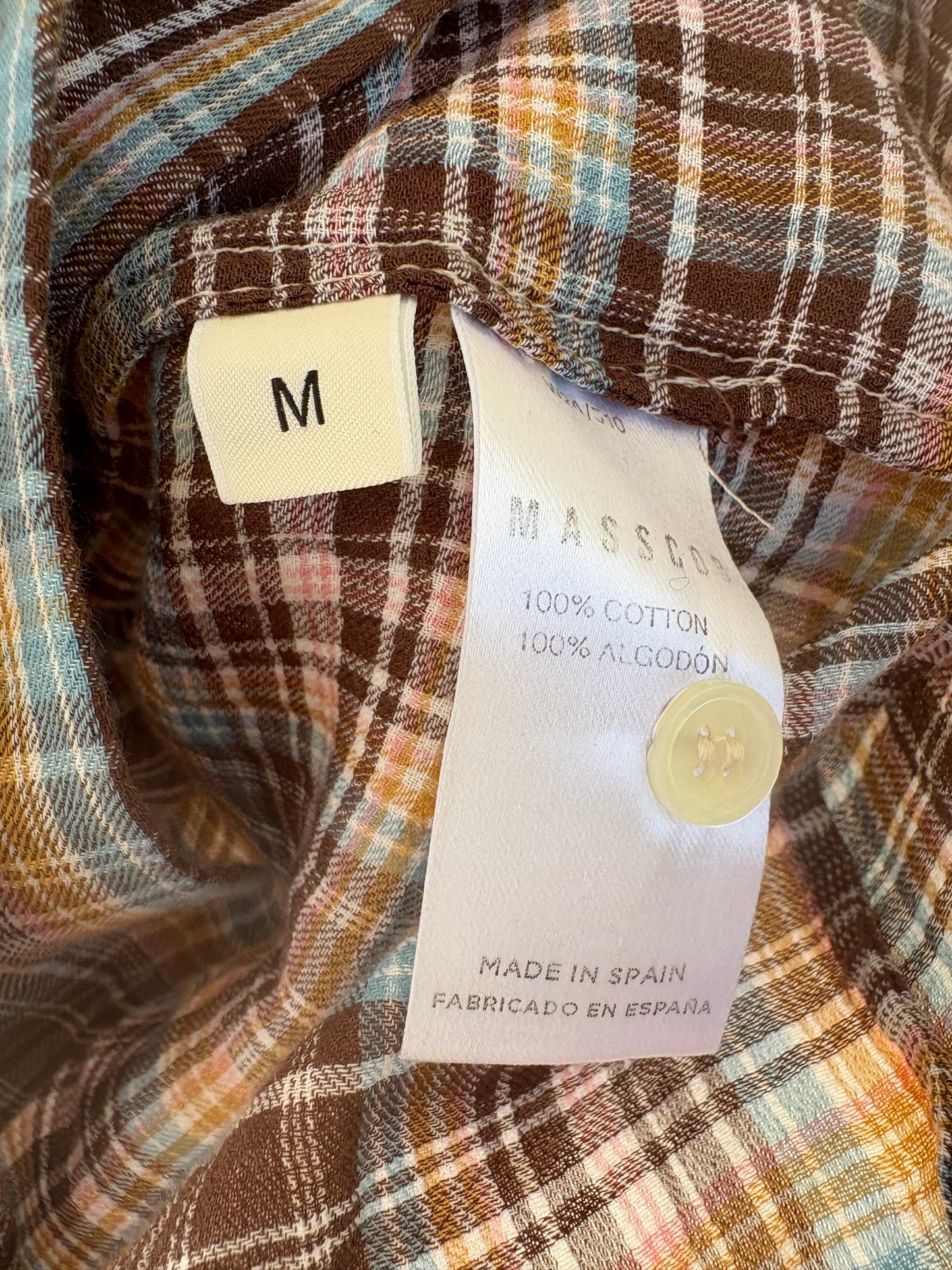 MASSCOB. Camisa cuadros fluida