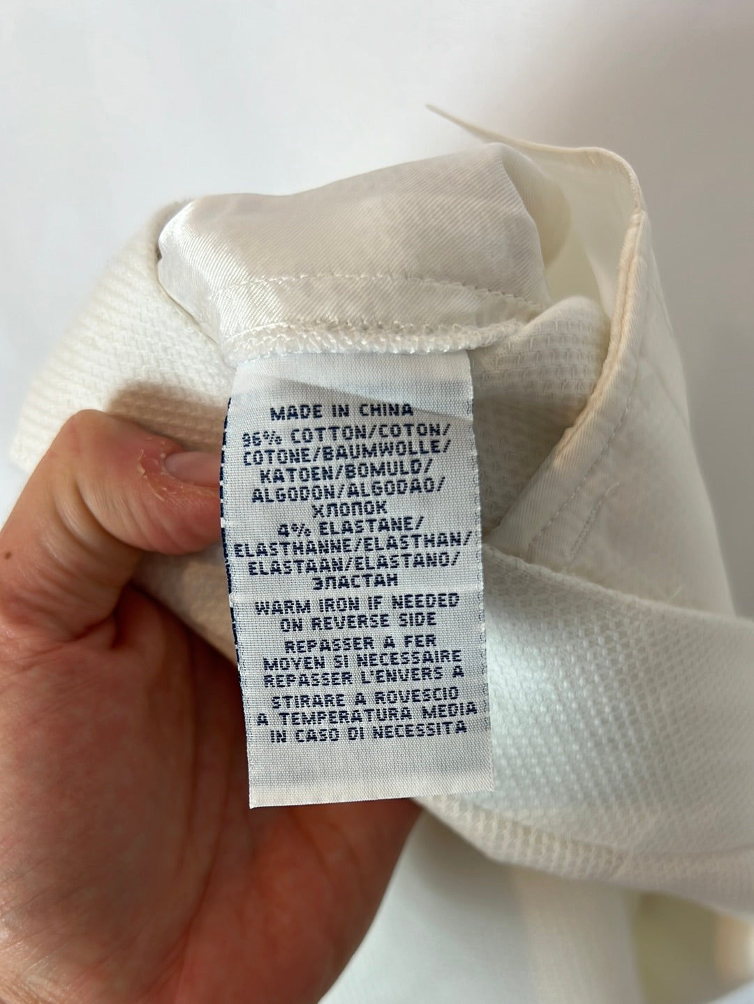 POLO RALPH LAUREN. Bermuda blanca piqué. T 38