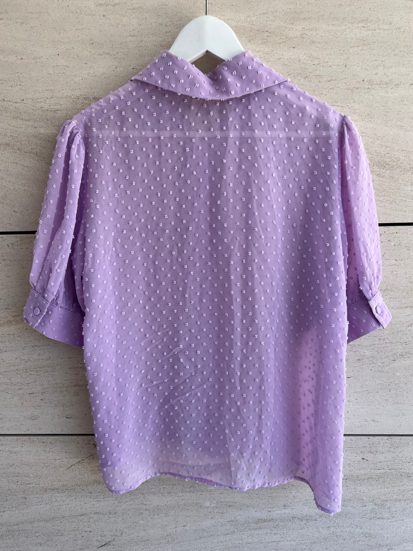 BIMANI. Blusa malva plumeti T.L
