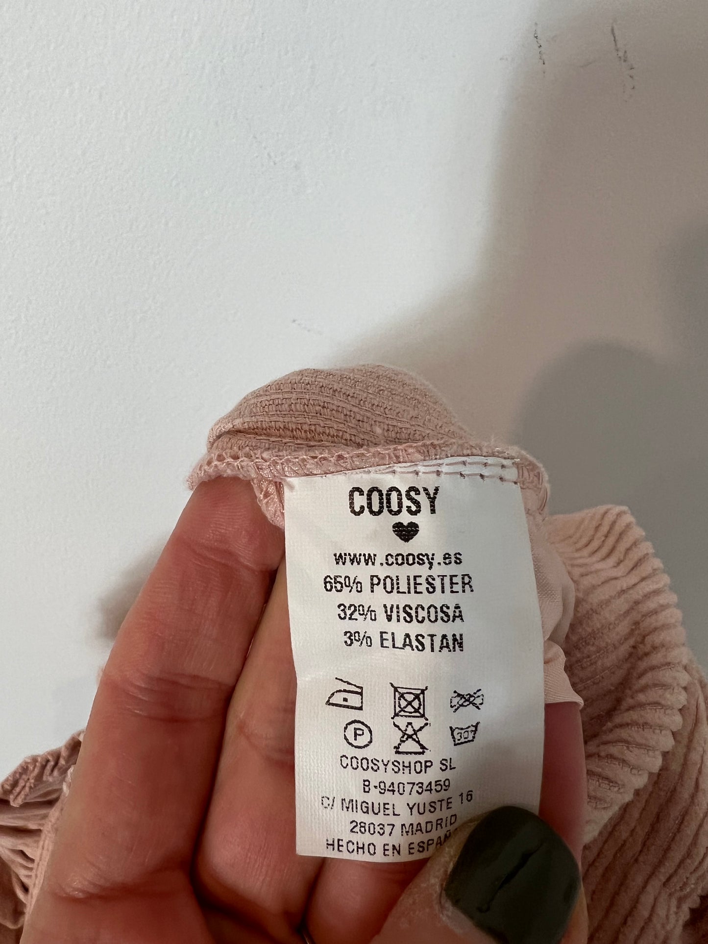 IQ COLLECTION. Mono rosa pana T.m