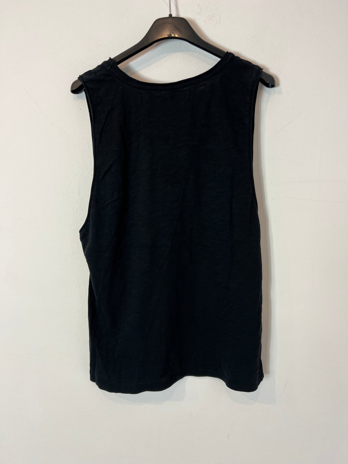 MR MOOD. Camiseta negra logo son mangas. T L