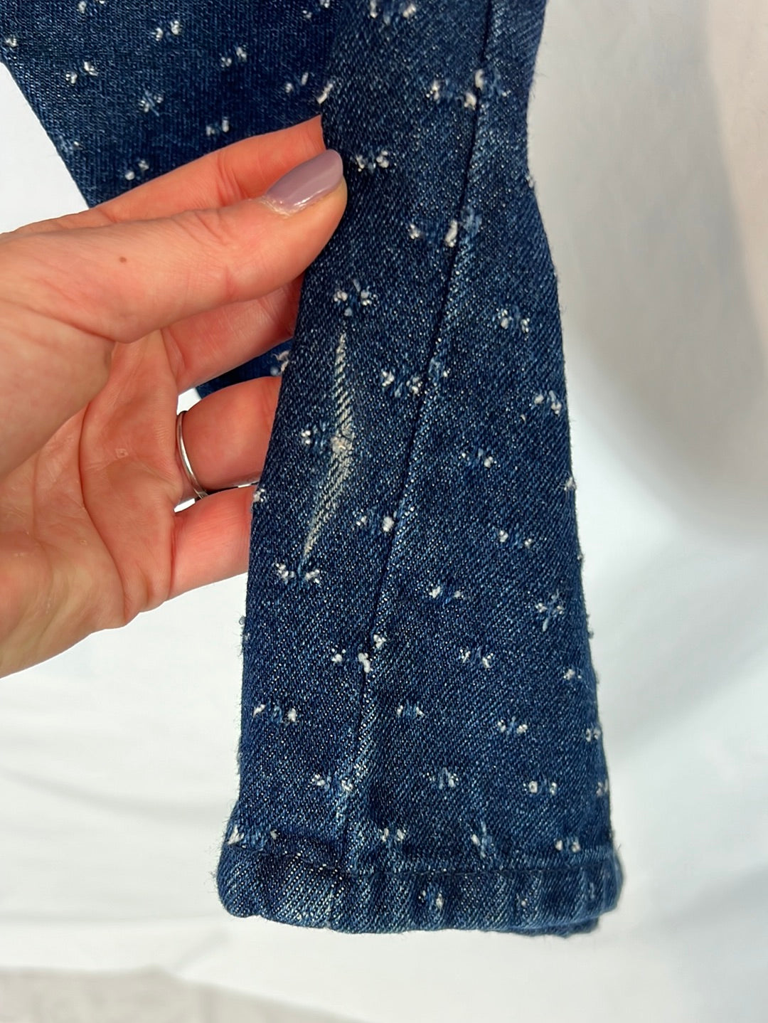 BIMANI. Pantalón denim plumeti T.36(tara)