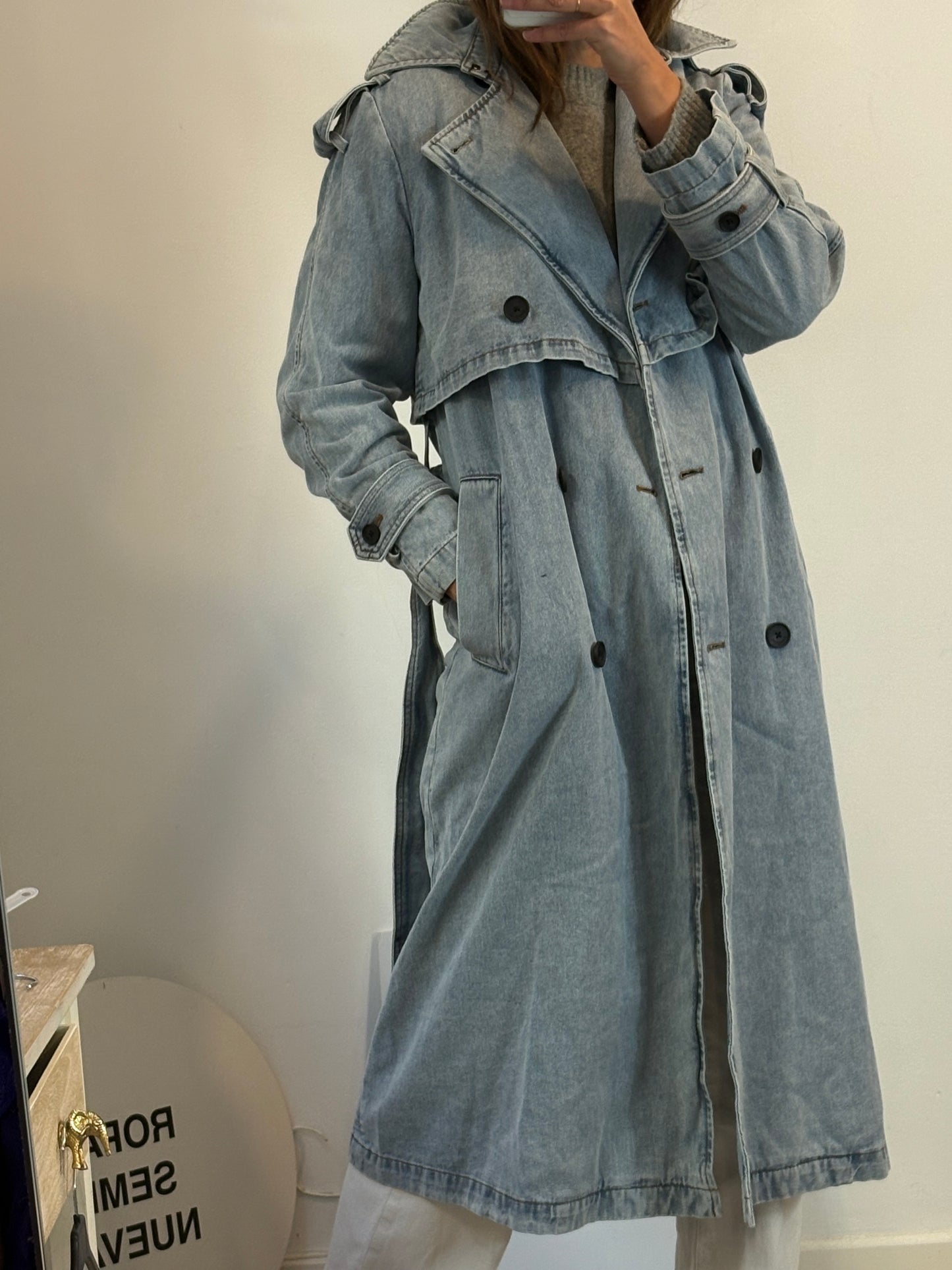 DESIGUAL. Gabardina denim