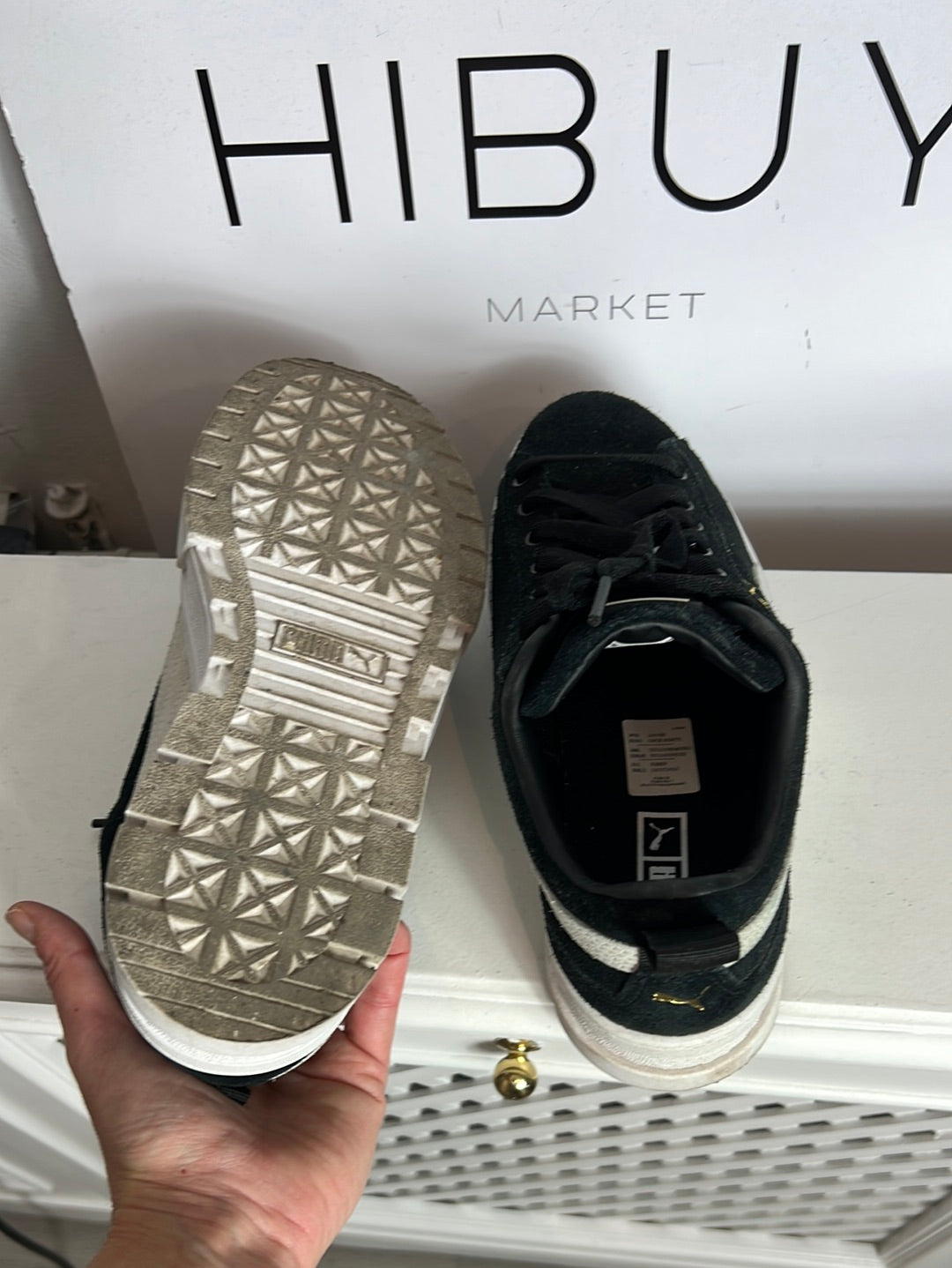 PUMA. Zapatillas negra plataforma. T 38