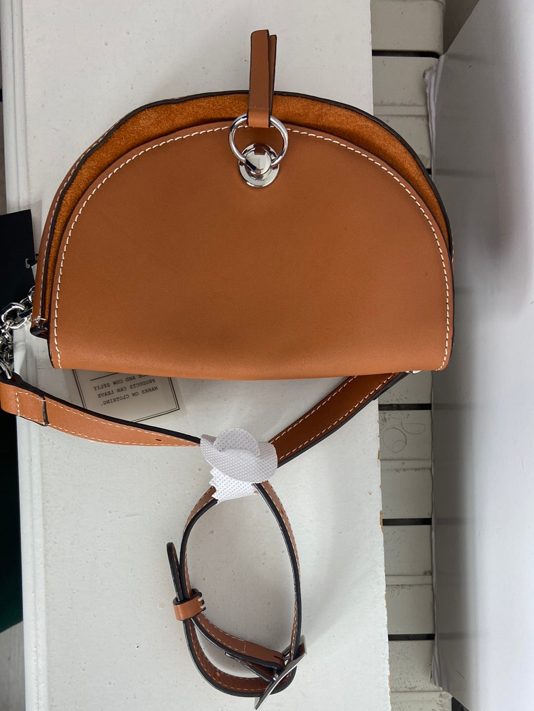 ZARA. Bolso camel piel
