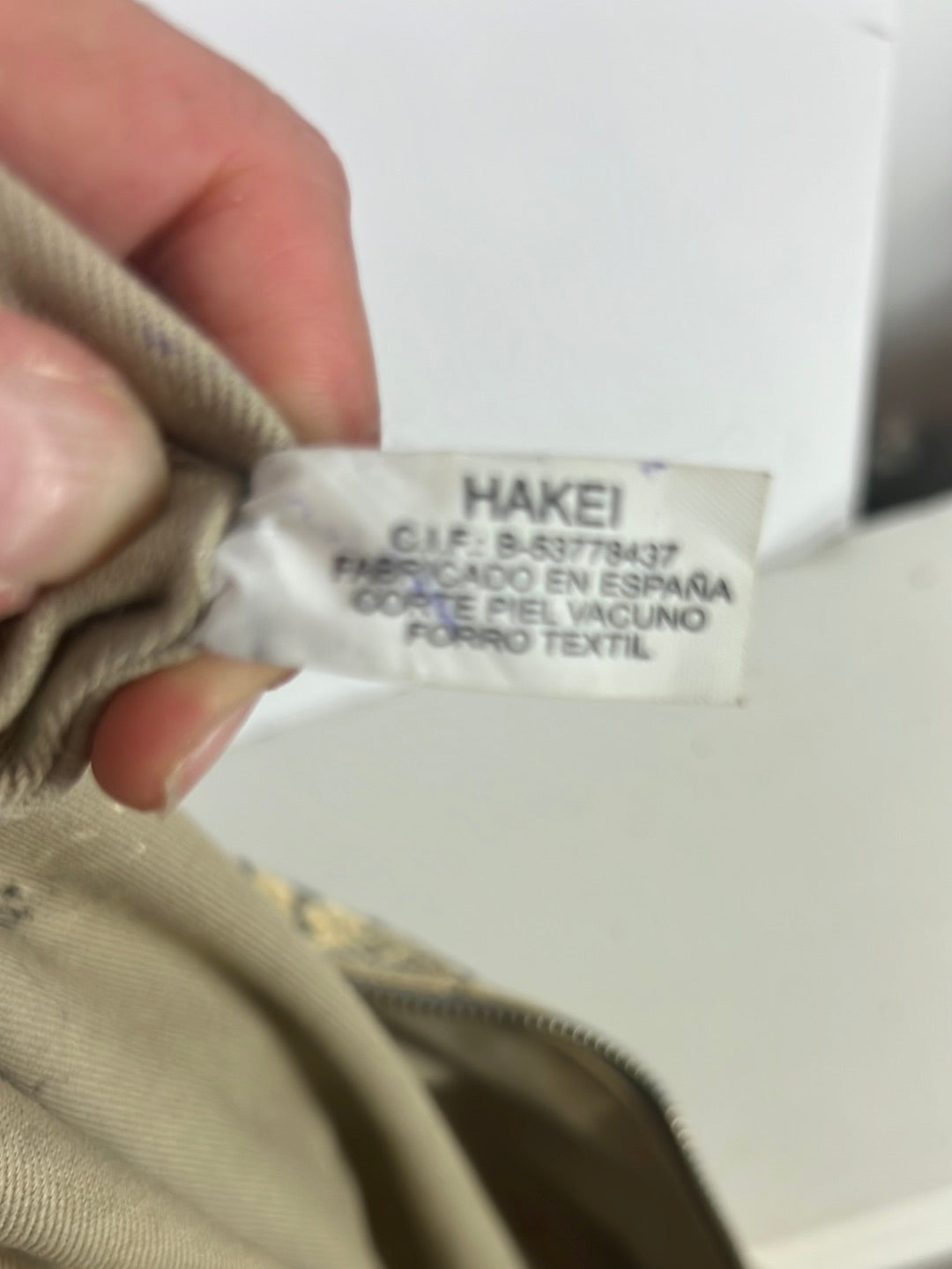 HACKEI. Medium crocodile-effect leather bag