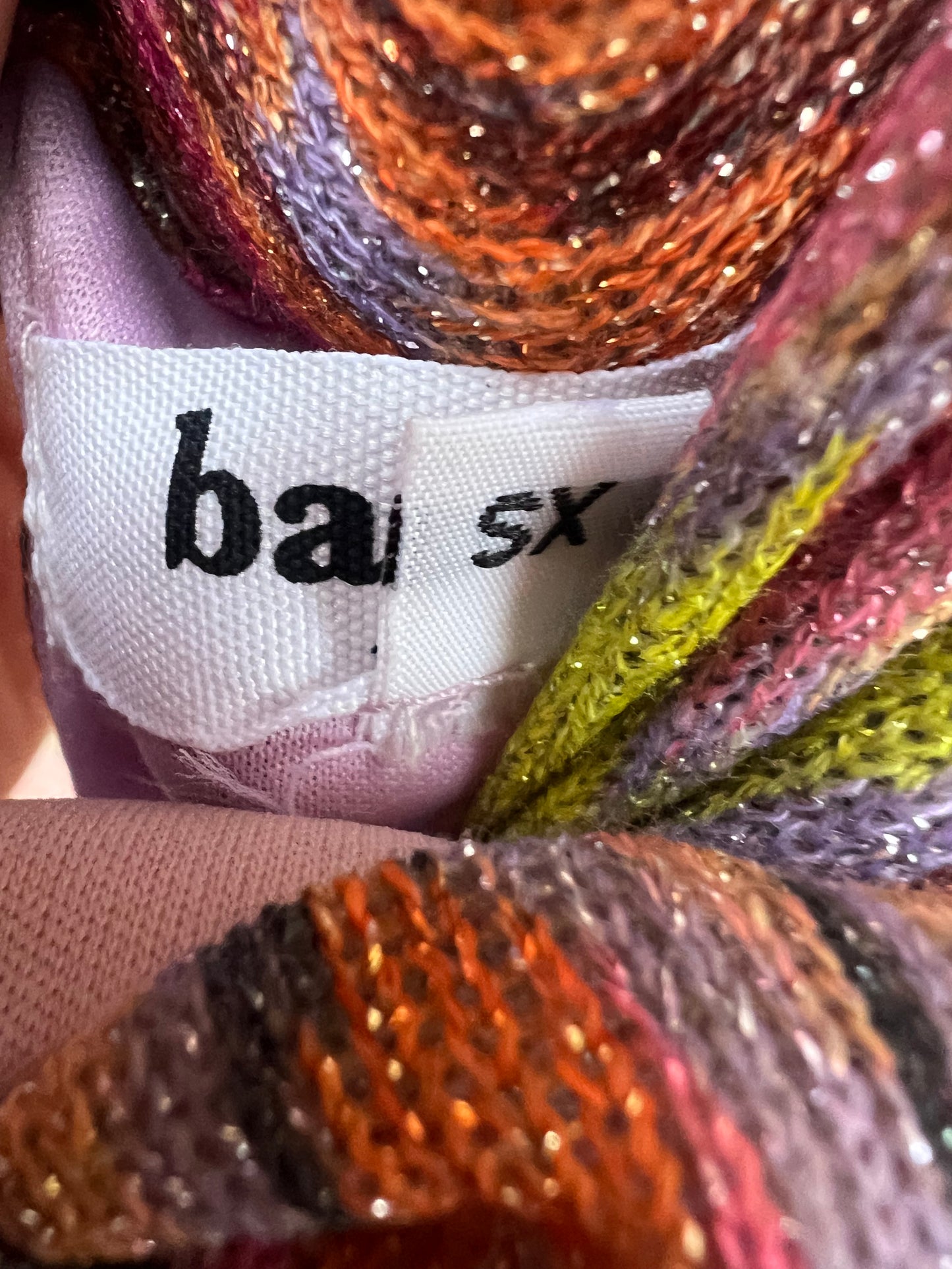 BASYCO. Long colorful knit dress. Size XS