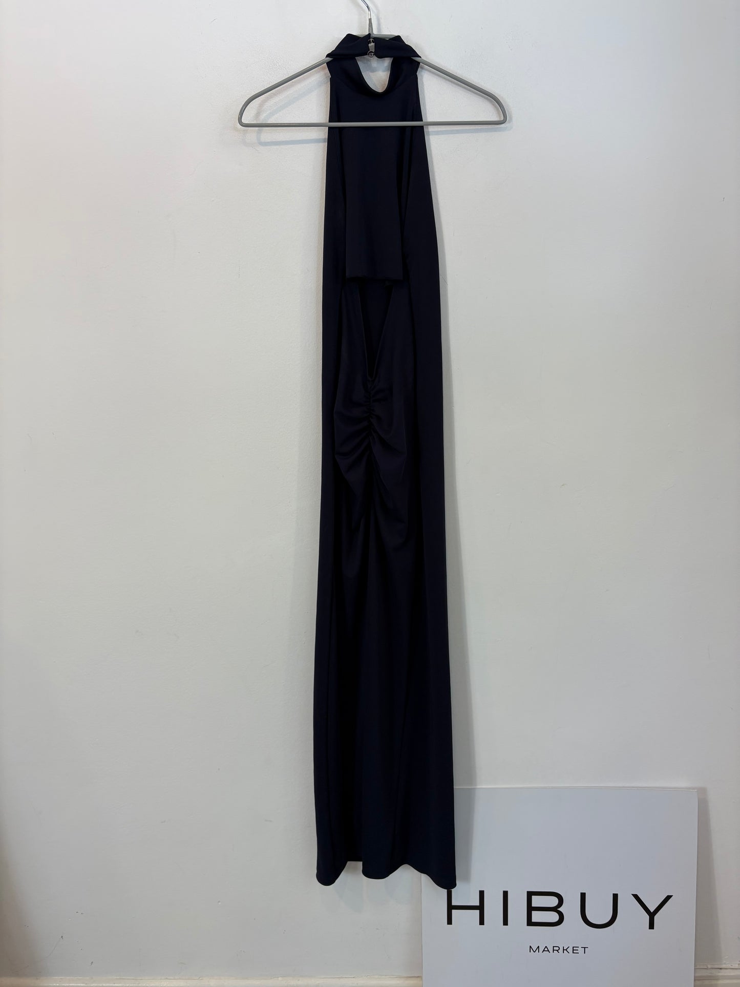 Vestido largo azul halter