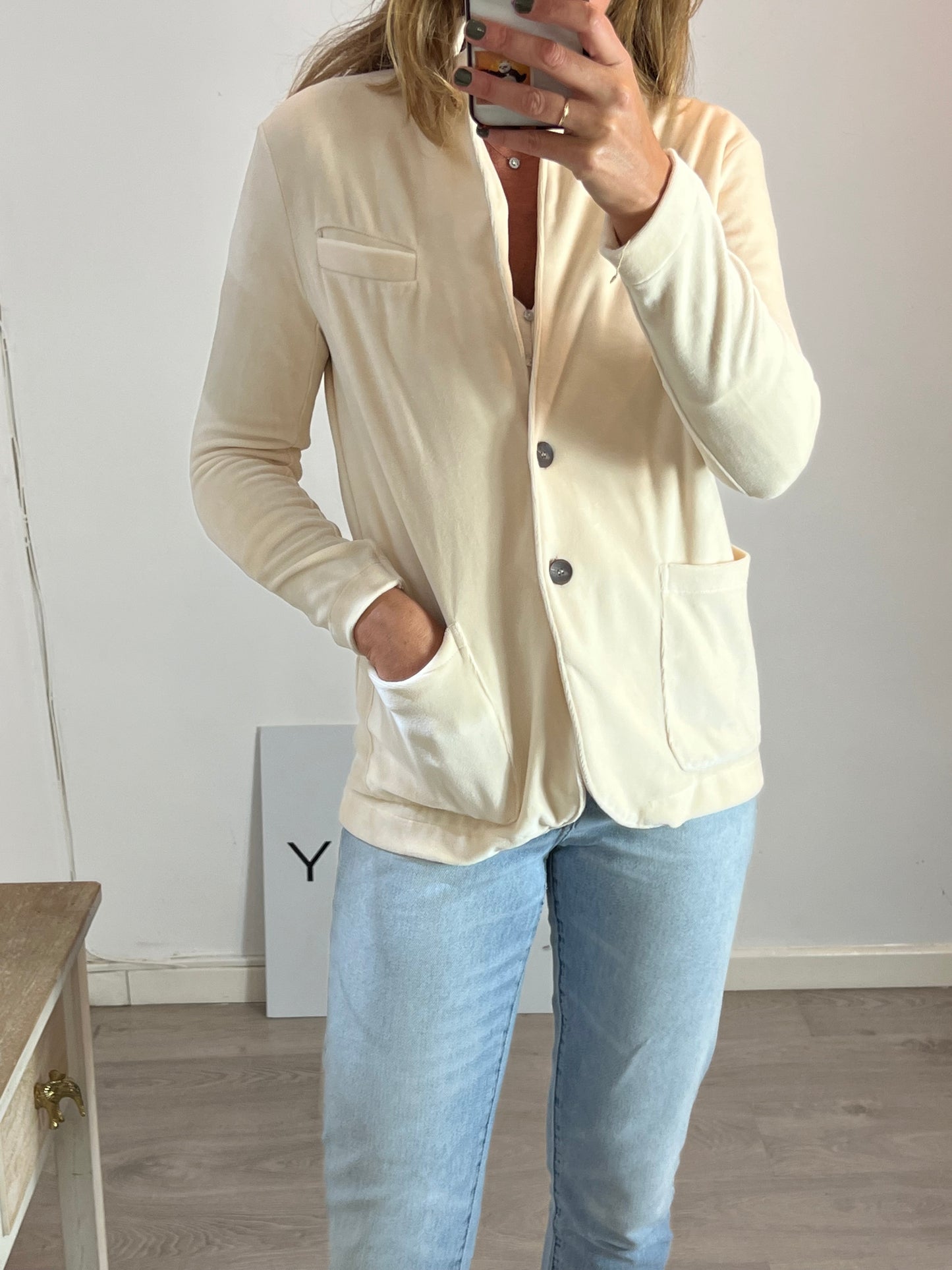 AMERICAN VINTAGE. Blazer beiges terciopelo T.s