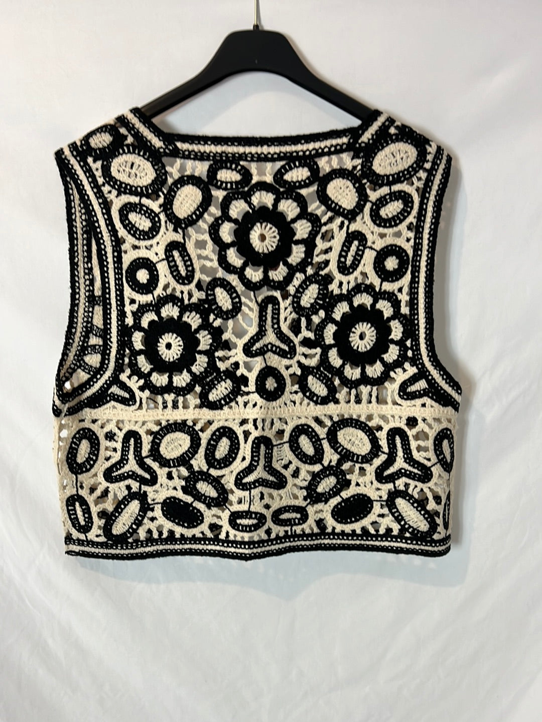 OTRAS. Chaleco bicolor troquelado. T S