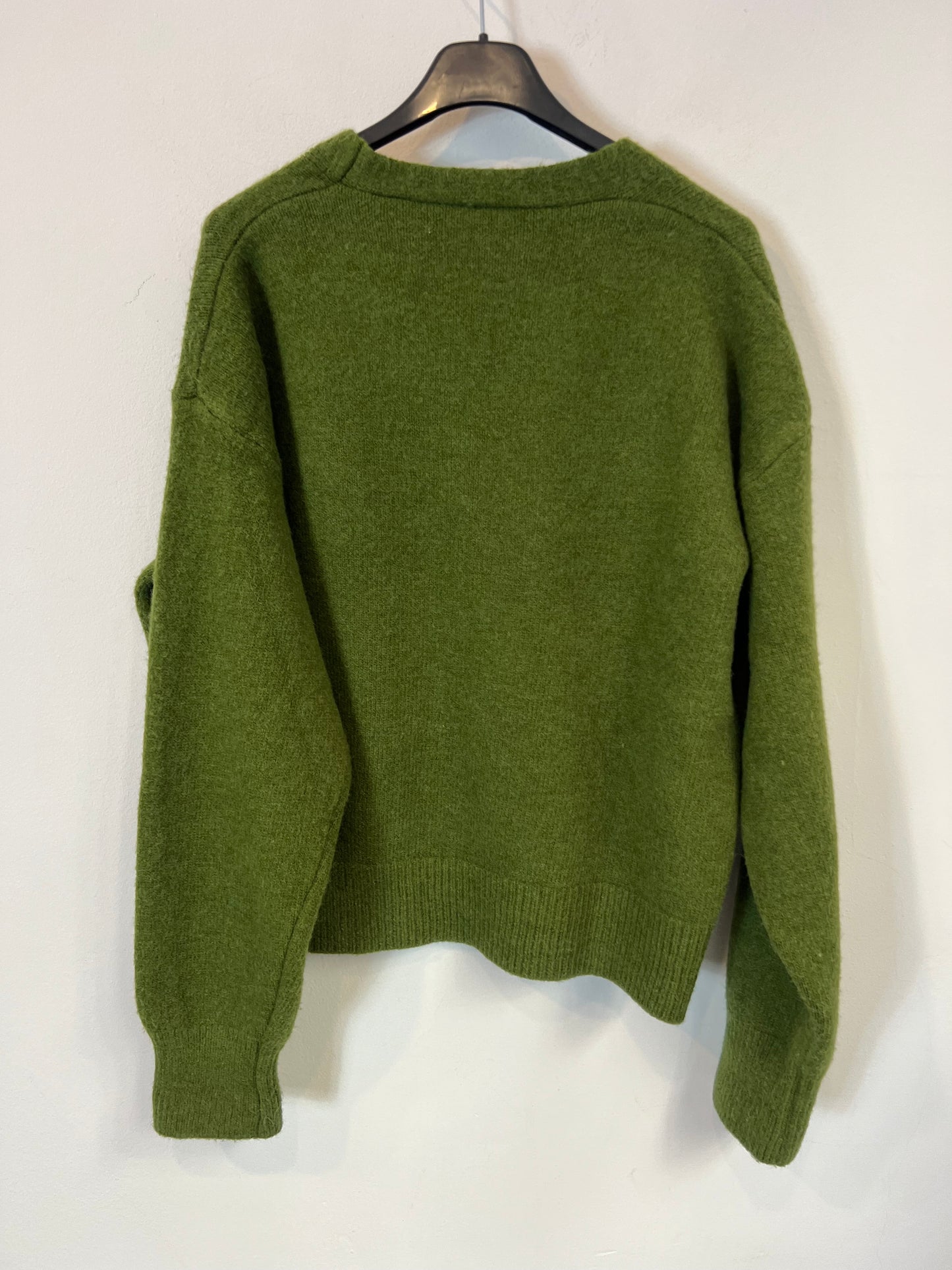 OTRAS. Cárdigan verde botones forrados. T S/M