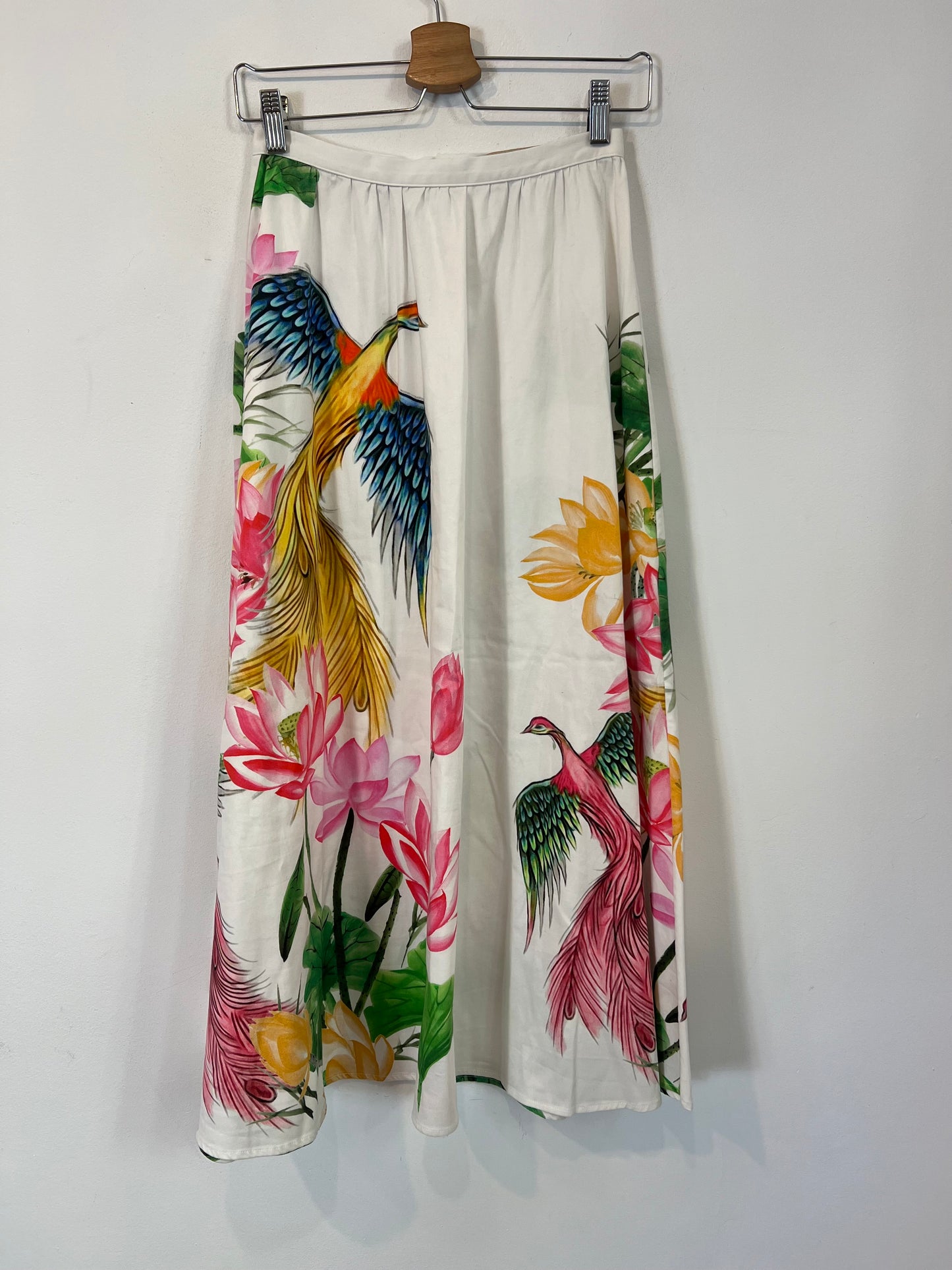 DOLORES PROMESAS. Falda midi estampado T.36