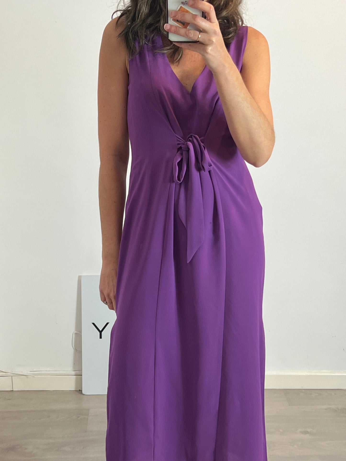 BIMANI. Vestido midi morado T.m