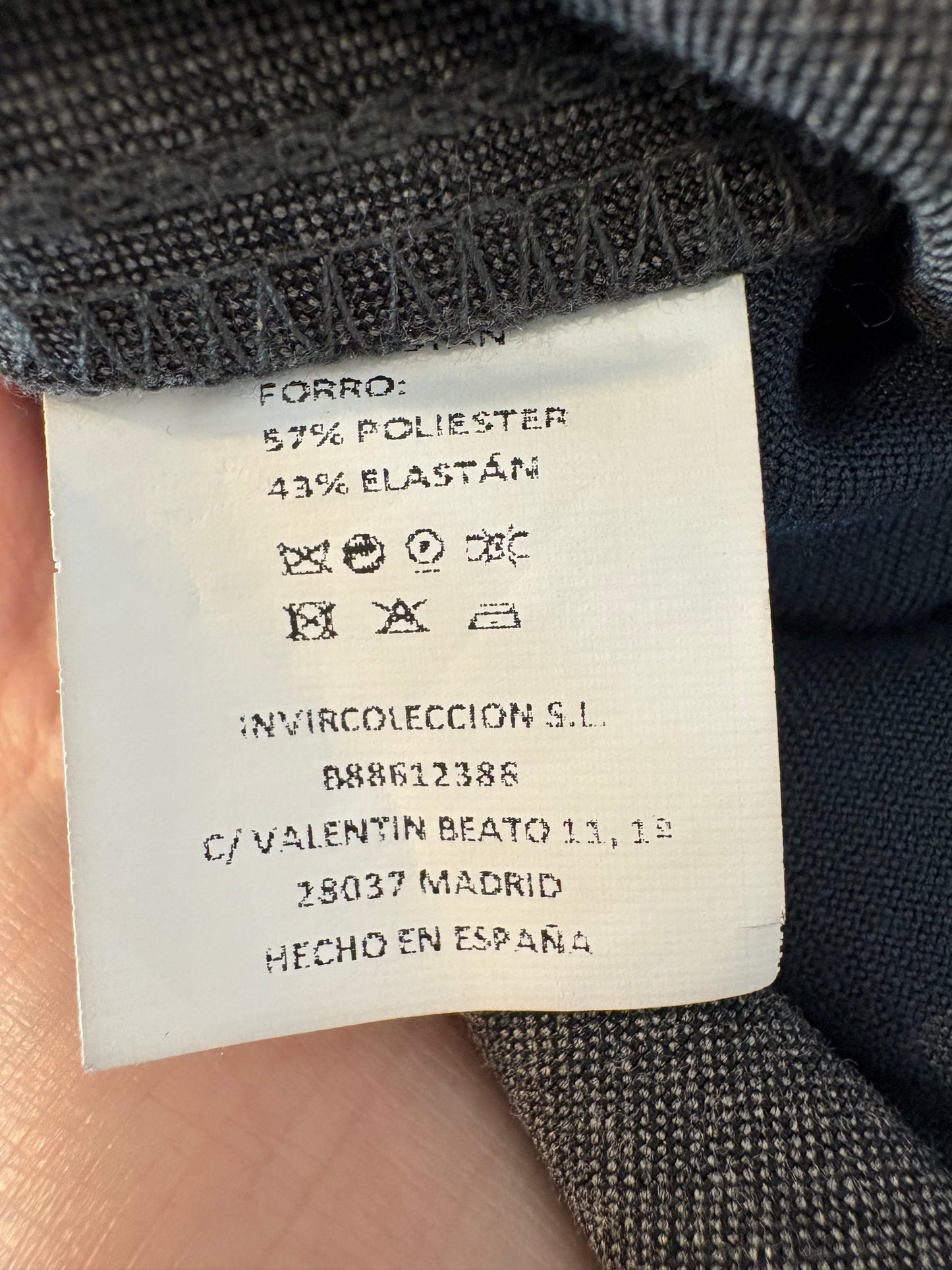 IQ COLLECTION. Falda midi bicolor bolsillos