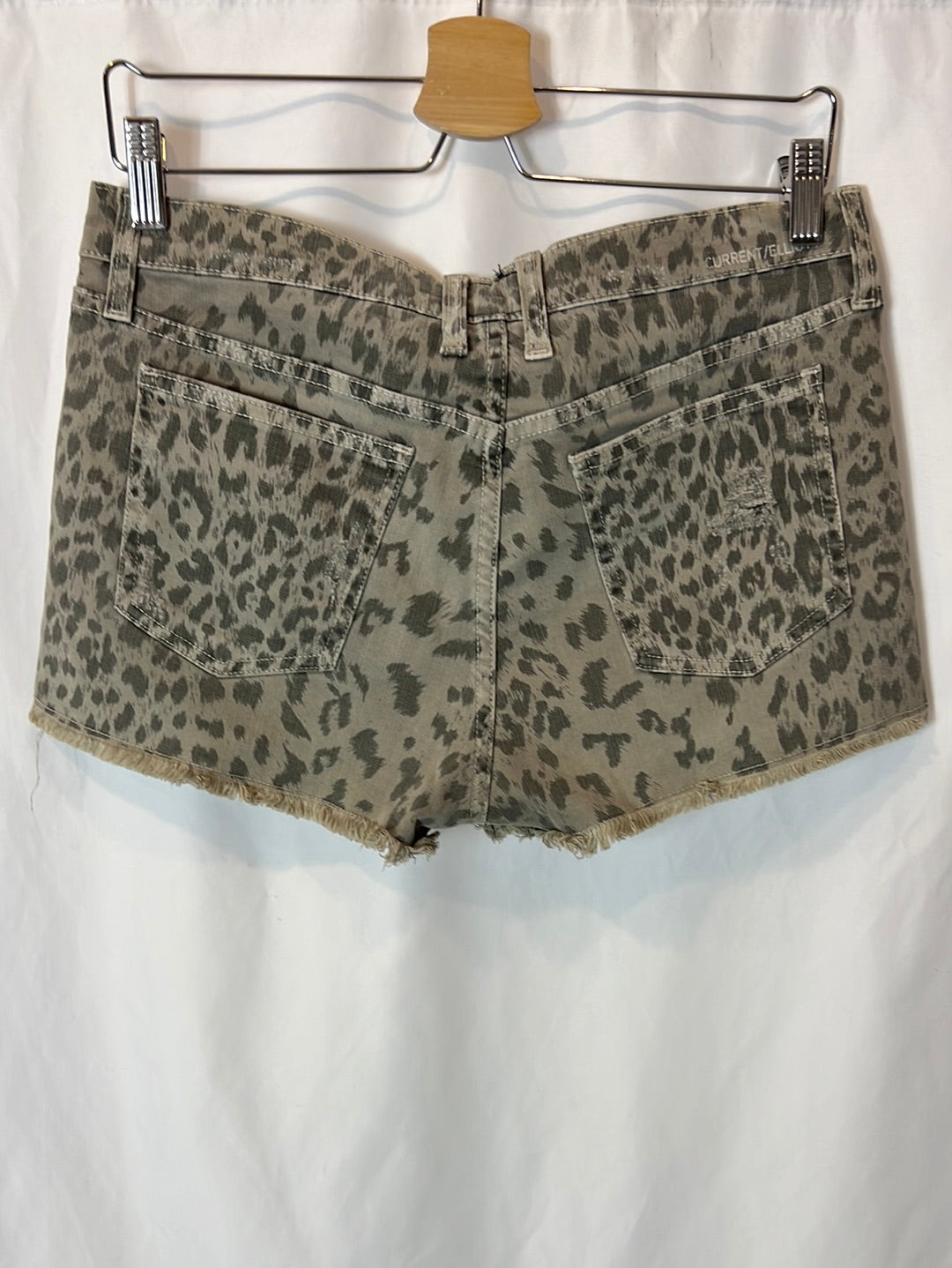 CURRENT ELLIOT. Pantalón corto denim animal print. T 26 (S/M)
